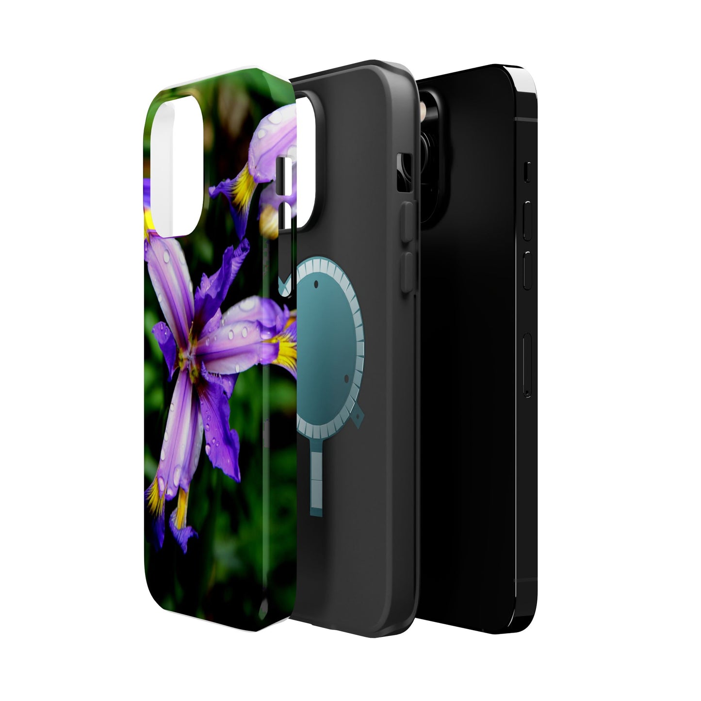 Floral Purple Iris Magnetic Impact Phone Case