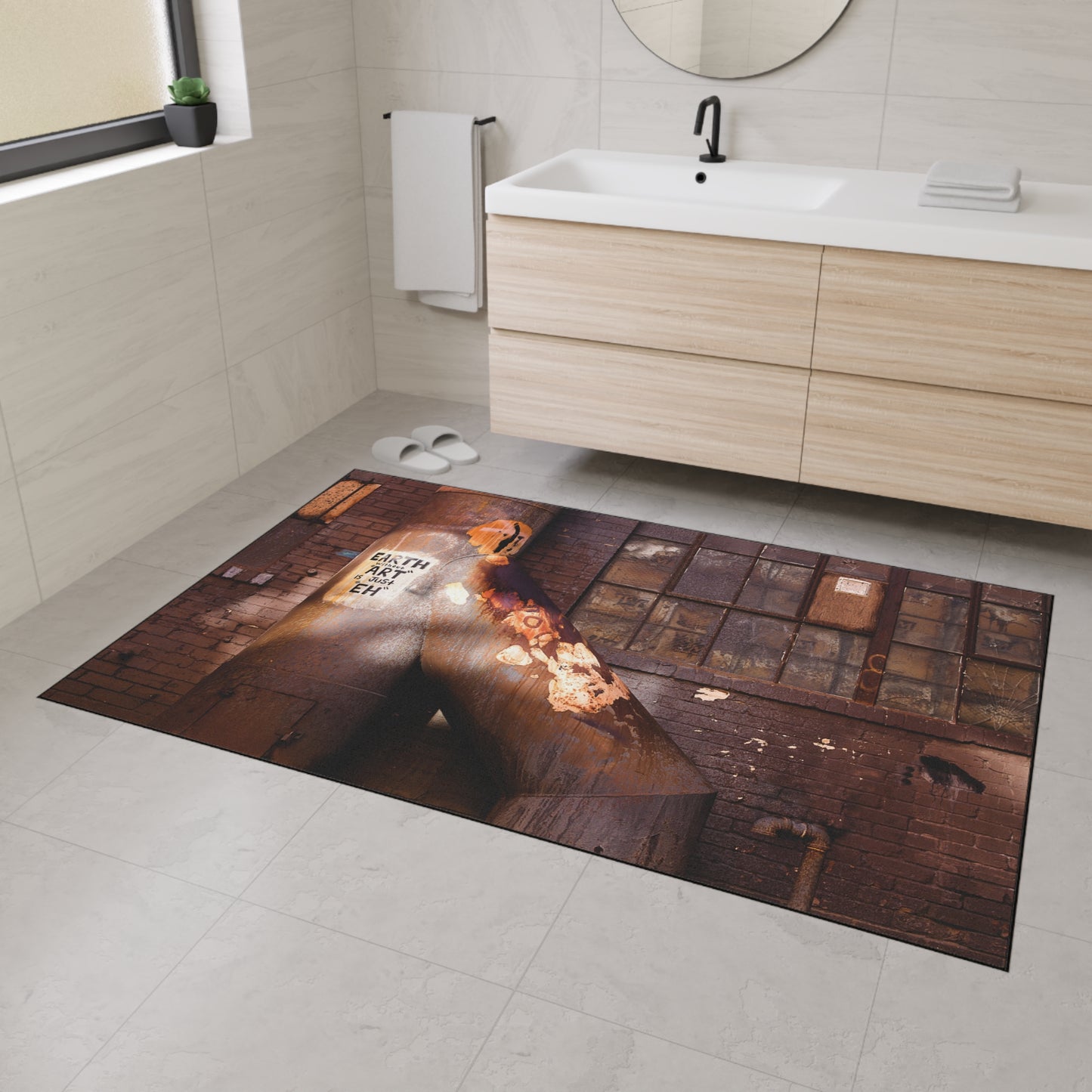 Industrial Rusted Pipe Floor Mat – Urban Decay Photo Entrance Rug