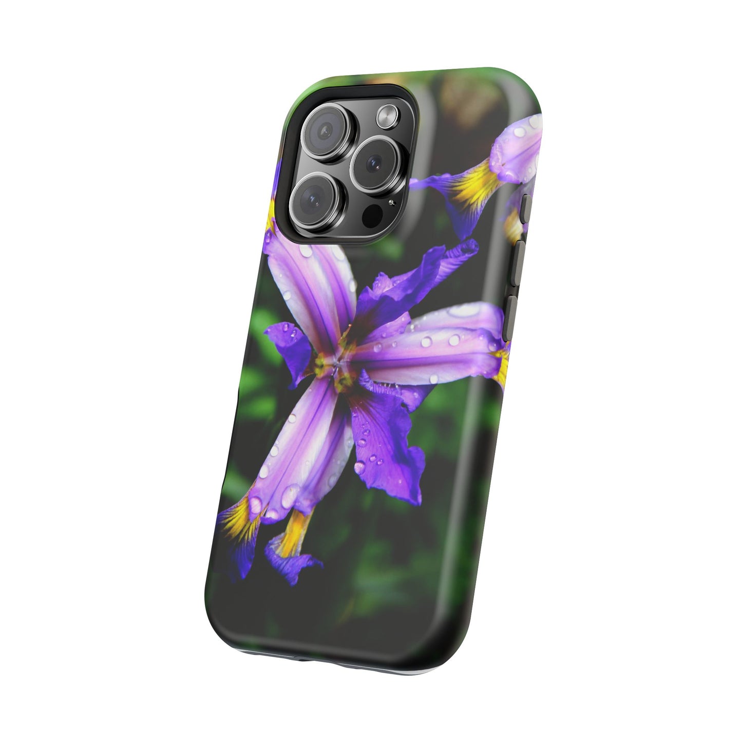 Floral Purple Iris Magnetic Impact Phone Case