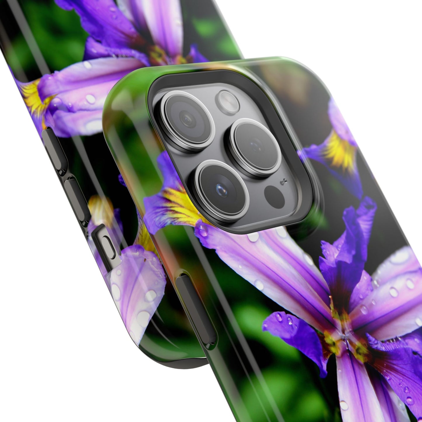 Floral Purple Iris Magnetic Impact Phone Case
