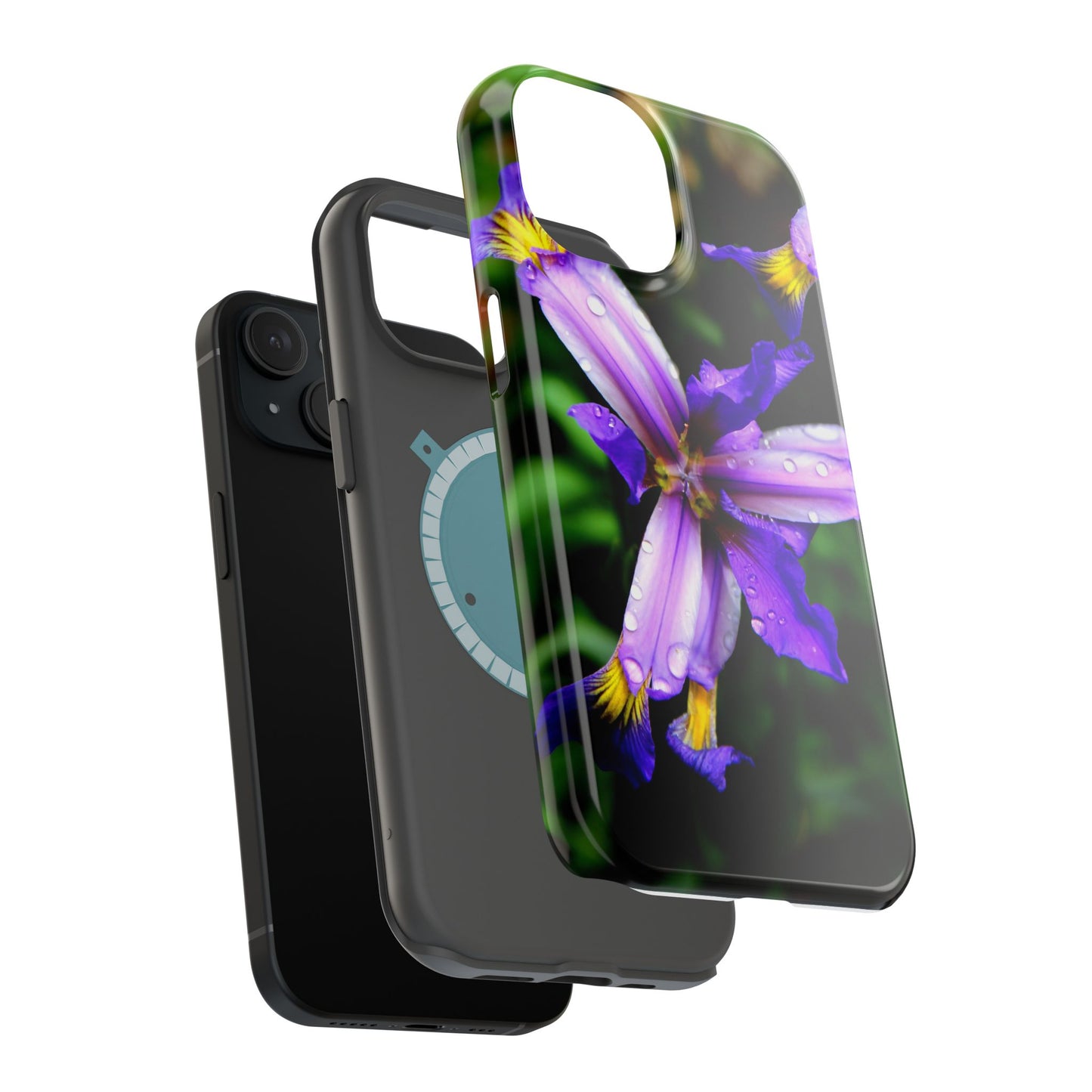 Floral Purple Iris Magnetic Impact Phone Case