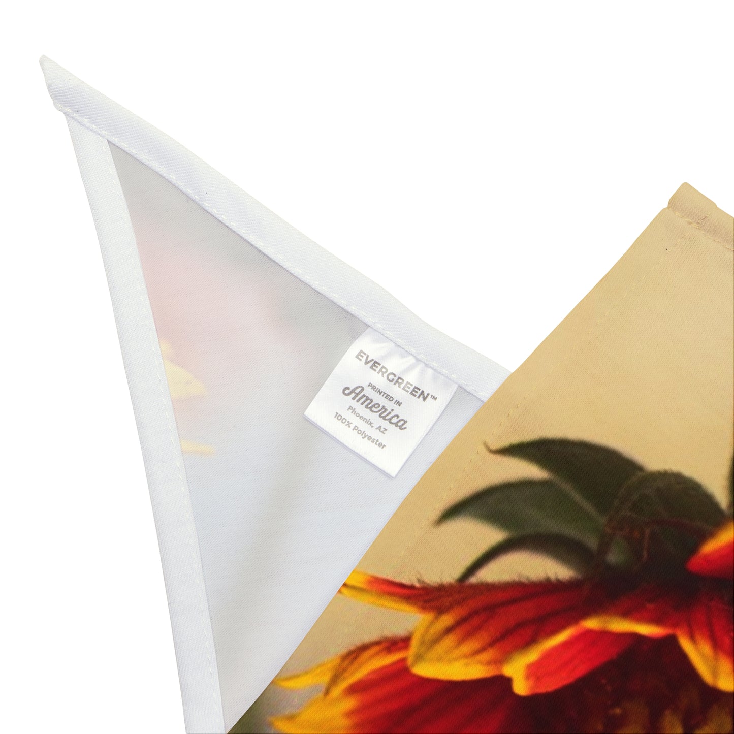 Floral Sunburst Pet Bandana — Yellow Red Gaillardia Dog Scarf
