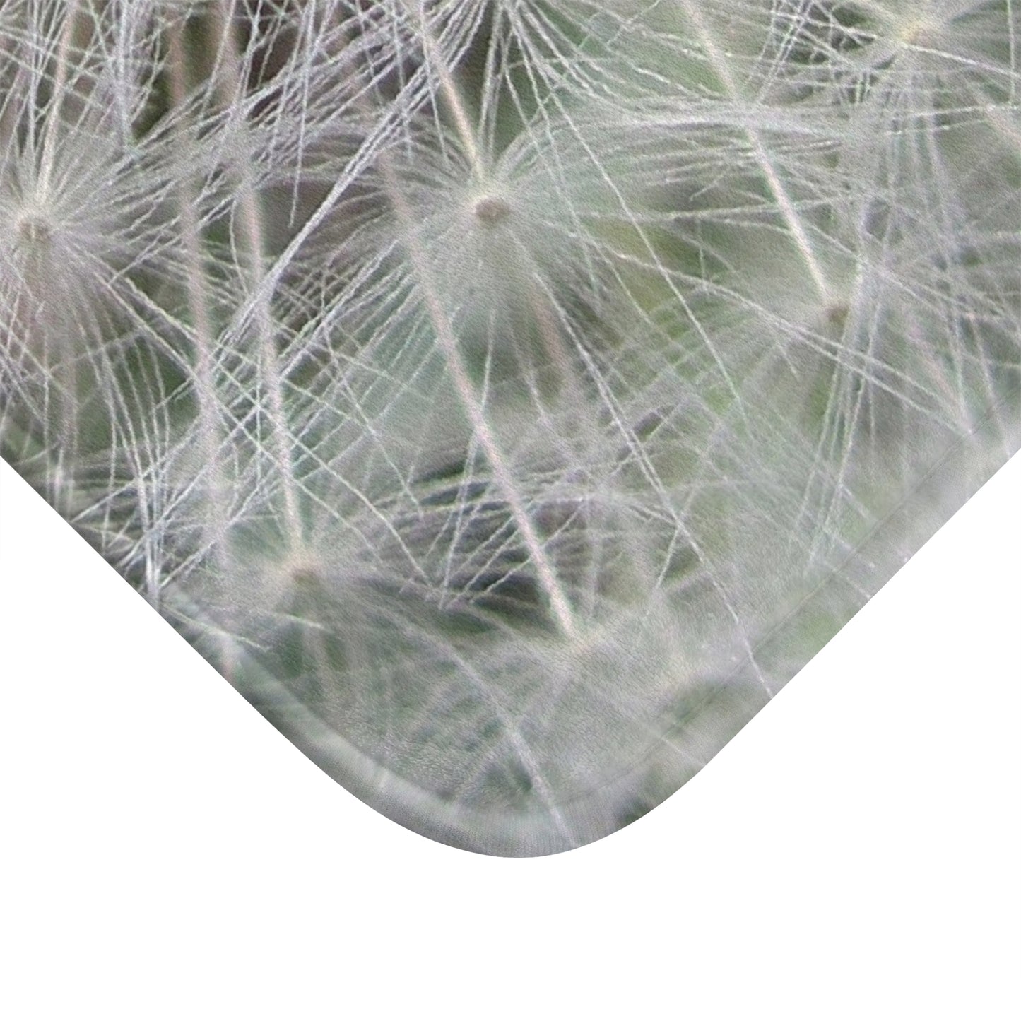 Dandelion Close-Up Bath Mat — Soft Botanical Nature Bathroom Rug