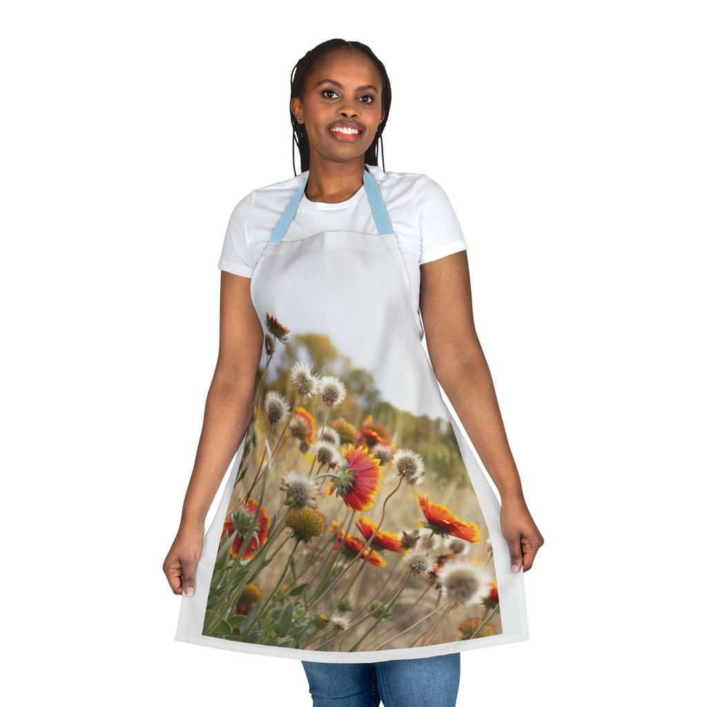 Vibrant Floral Apron, Colorful Kitchen Wear, BBQ Gift, Gardening Accessory, Mother's Day Present, Unique Cooking Gift