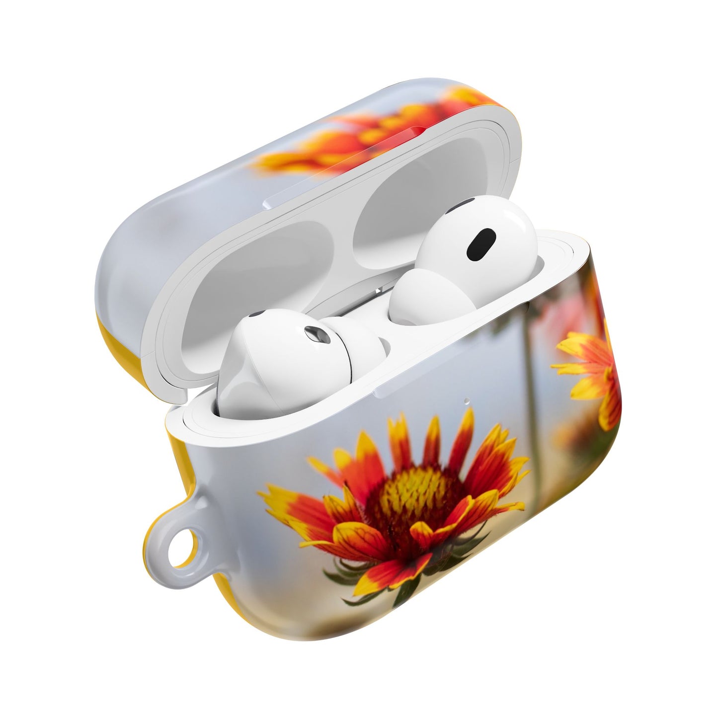 Floral Sunset AirPod Case — Yellow Wildflower Protective Cover