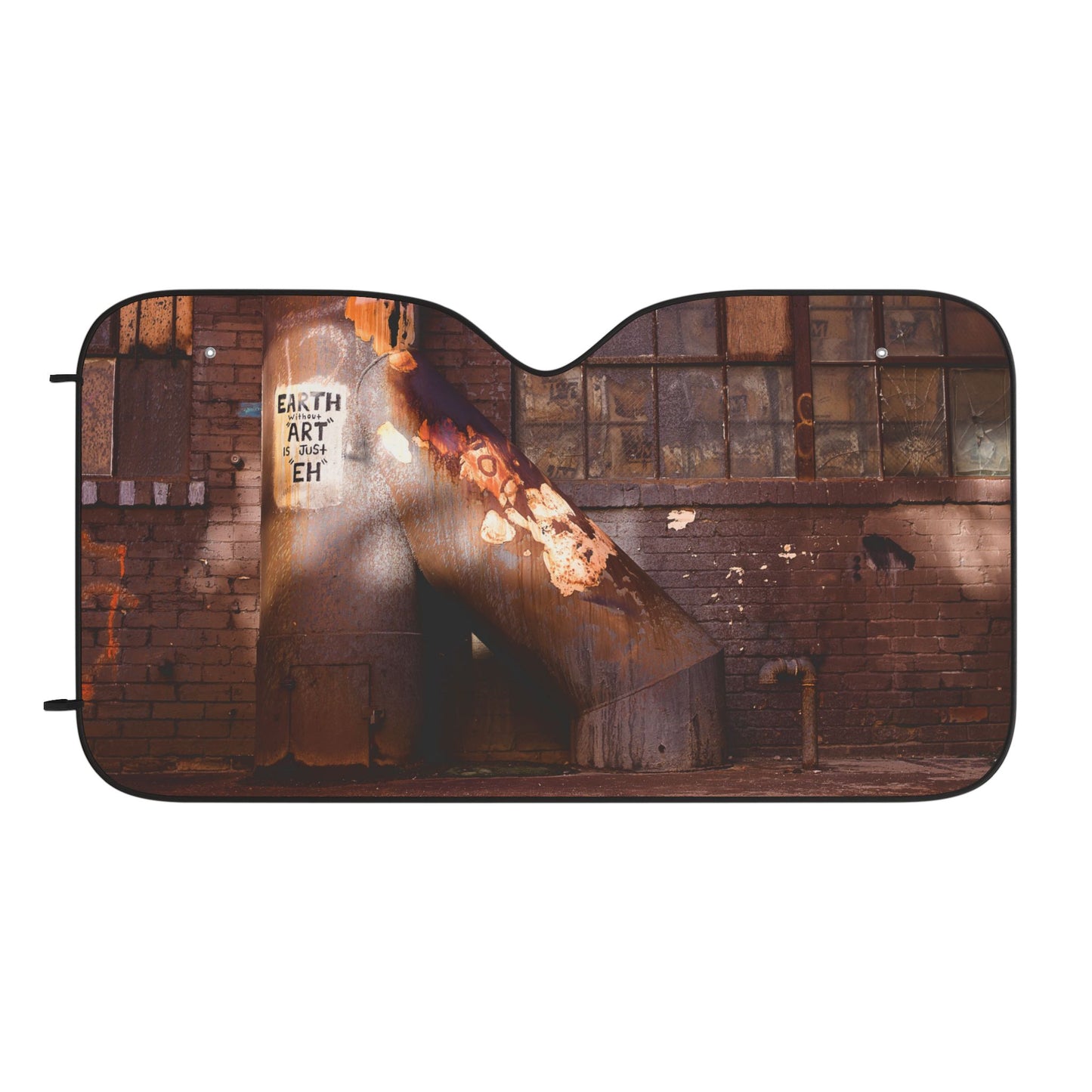 Car Sun Shades - Earth Without Art Is Just 'EH' Sun Shade for Urban Art Lovers