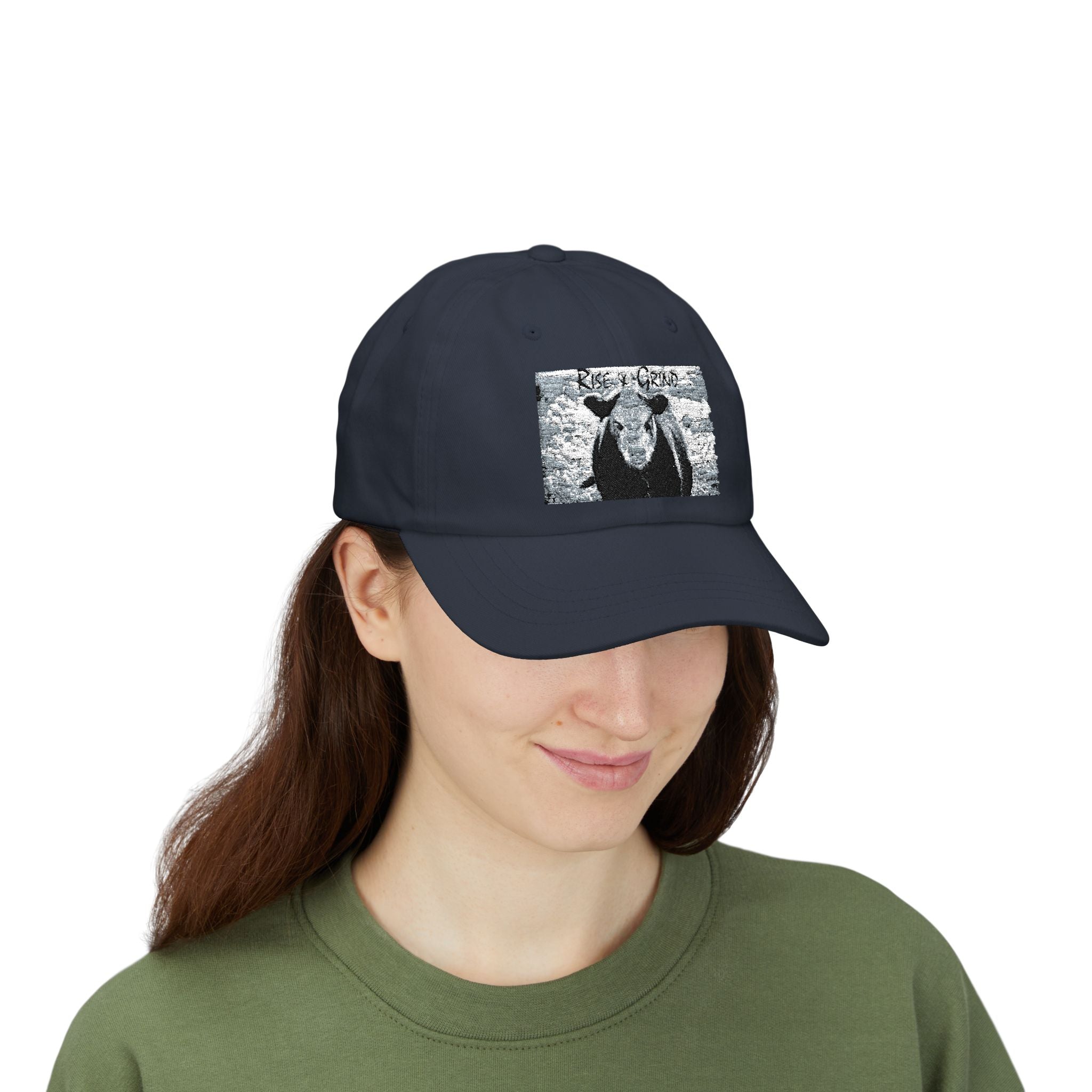 Classic Dad Cap with Cow Design, Fun Gift for Farmers, Casual Style for Dads, Summer Accessory, Adjustable Hat