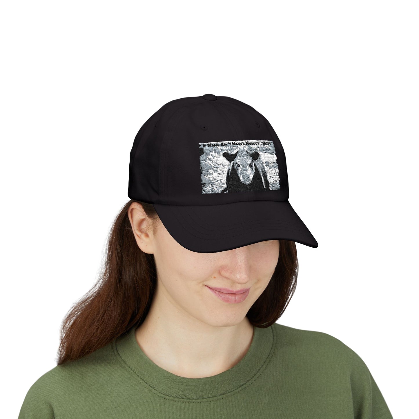Cow Mom Classic Dad Cap, Funny Gift for Animal Lovers, Adjustable White Hat, Farm Life Accessory, Mother's Day Gift Idea