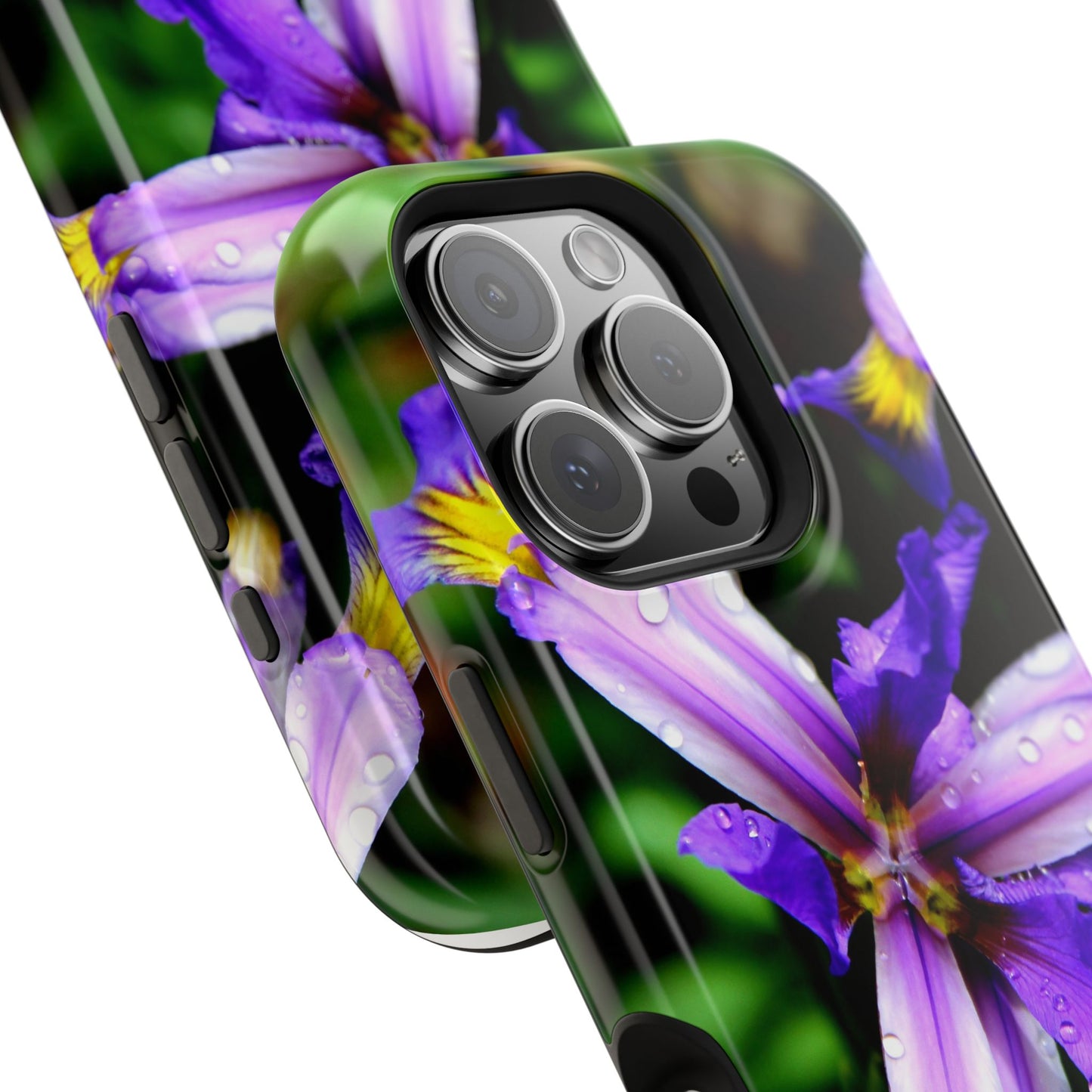 Floral Purple Iris Magnetic Impact Phone Case