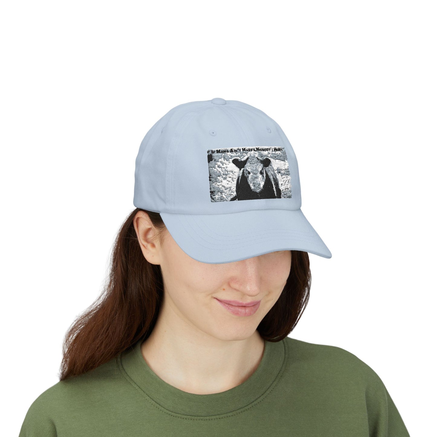 Cow Mom Classic Dad Cap, Funny Gift for Animal Lovers, Adjustable White Hat, Farm Life Accessory, Mother's Day Gift Idea