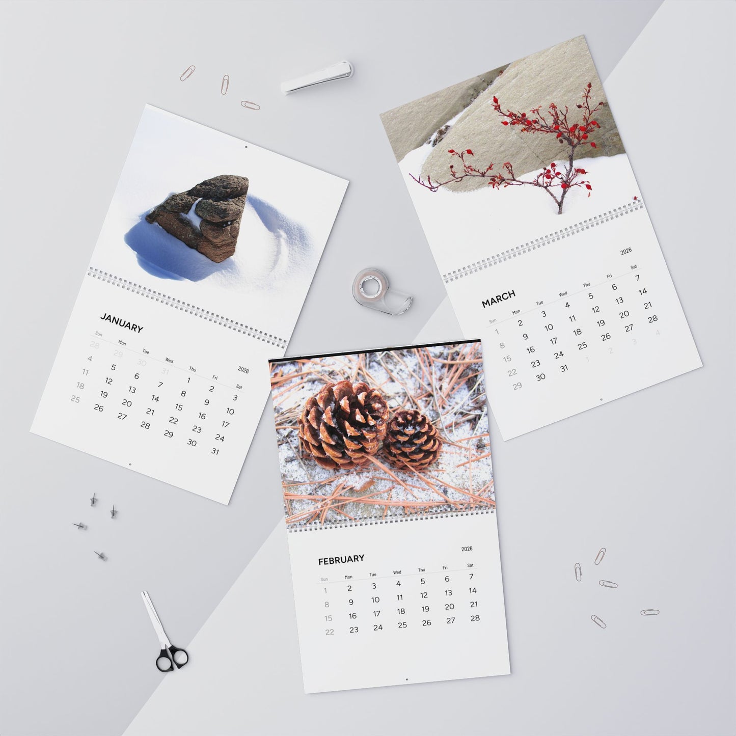 2026 Nature Photo Wall Calendar – Scenic Seasonal Landscape & Floral Monthly Planner