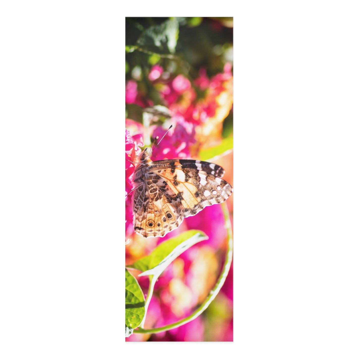 Butterfly Garden Foam Yoga Mat — Vibrant Floral Nature Print