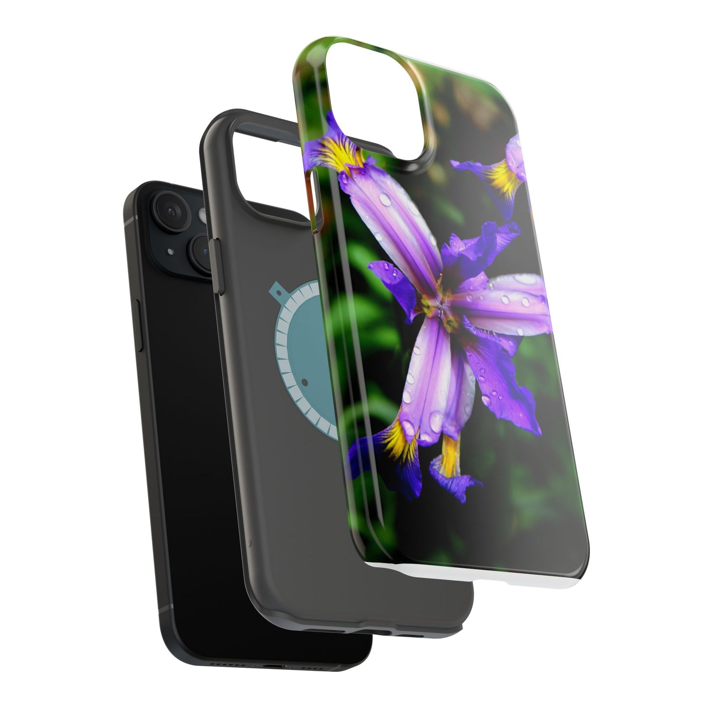 Floral Purple Iris Magnetic Impact Phone Case