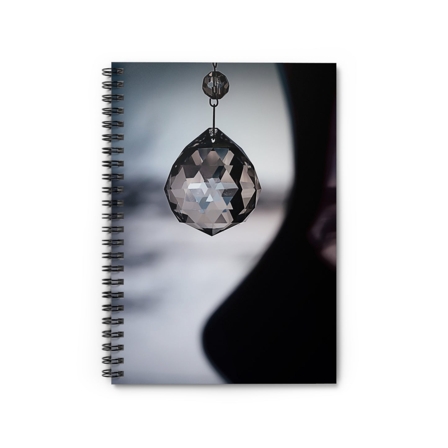 Crystal Prism Spiral Notebook — Moody Minimalist Ruled Journal