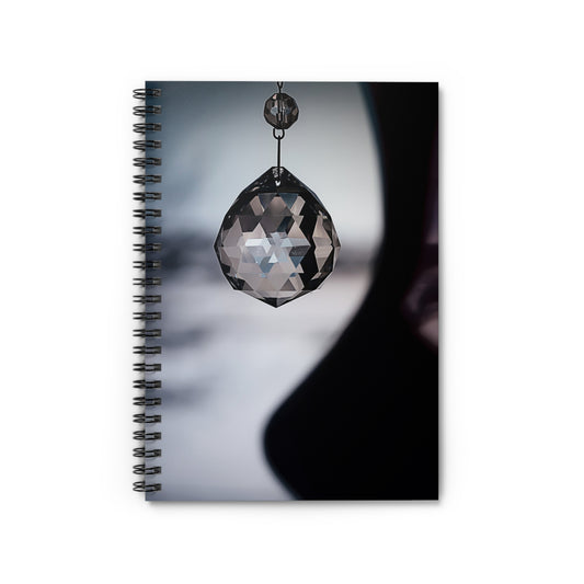 Crystal Prism Spiral Notebook — Moody Minimalist Ruled Journal