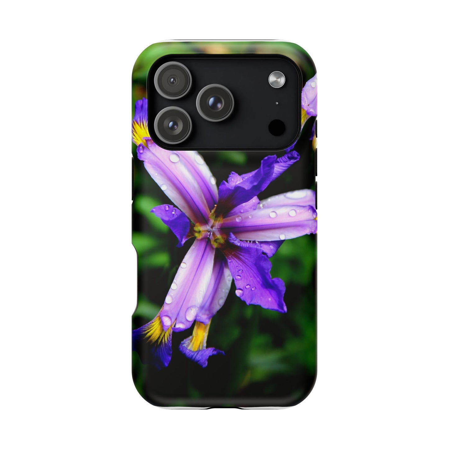Floral Purple Iris Magnetic Impact Phone Case