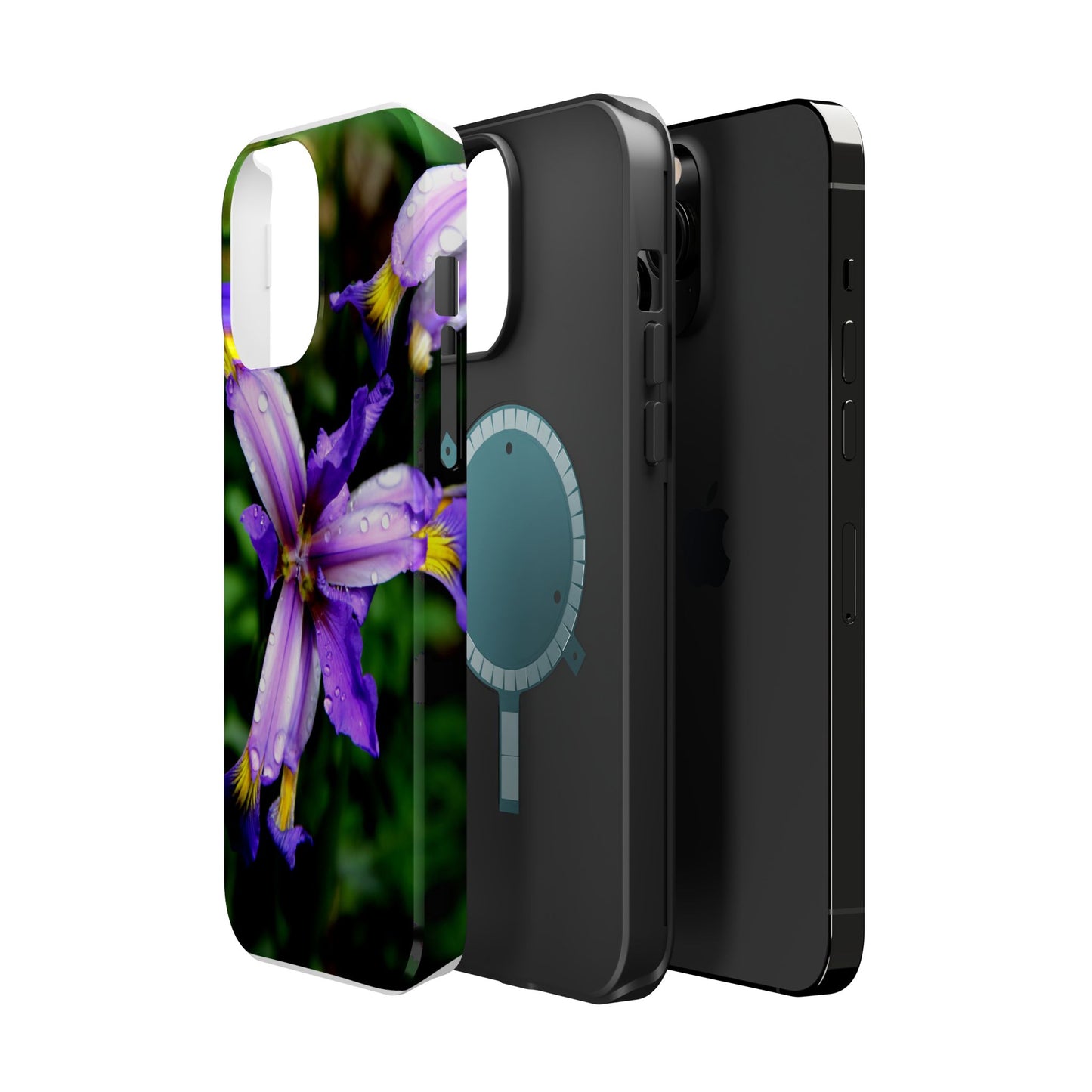 Floral Purple Iris Magnetic Impact Phone Case