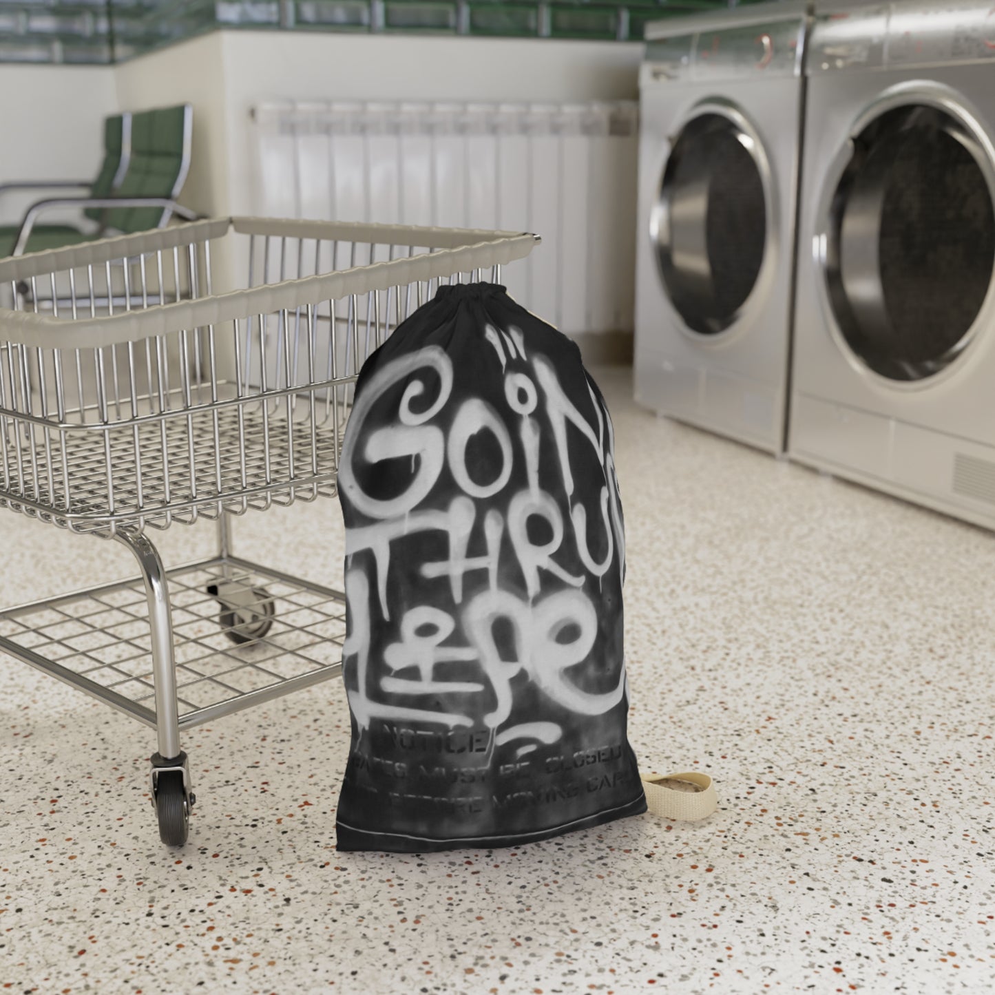 'Goin' Thru' Graffiti Laundry Bag – Urban Canvas Drawstring Hampper
