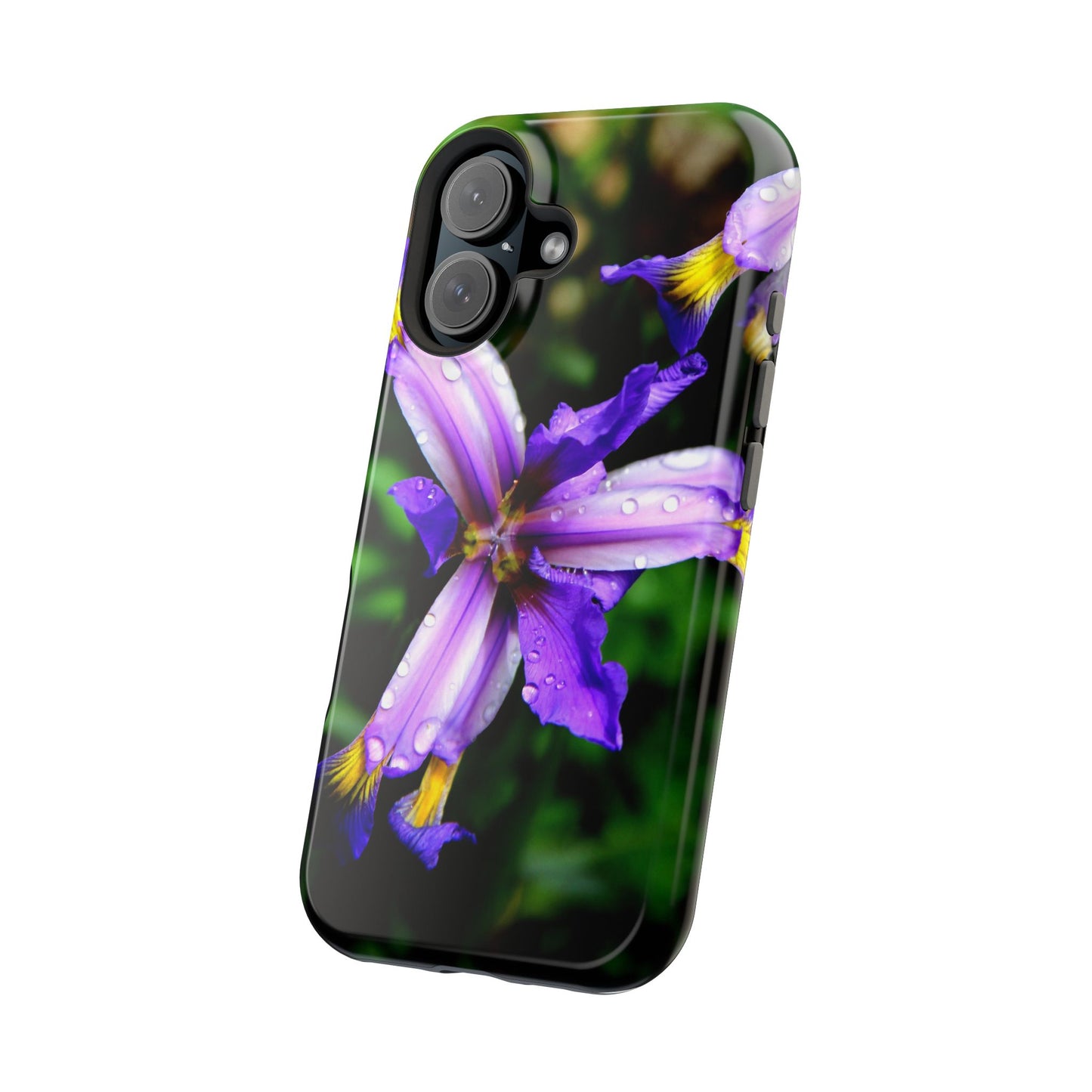 Floral Purple Iris Magnetic Impact Phone Case