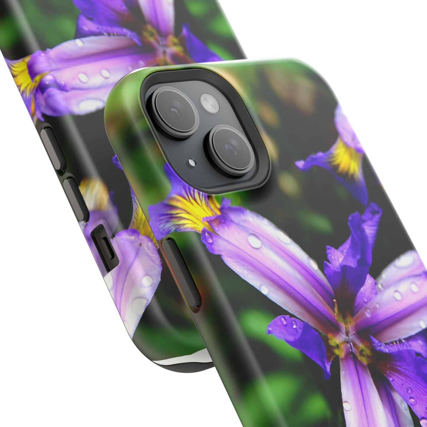 Floral Purple Iris Magnetic Impact Phone Case