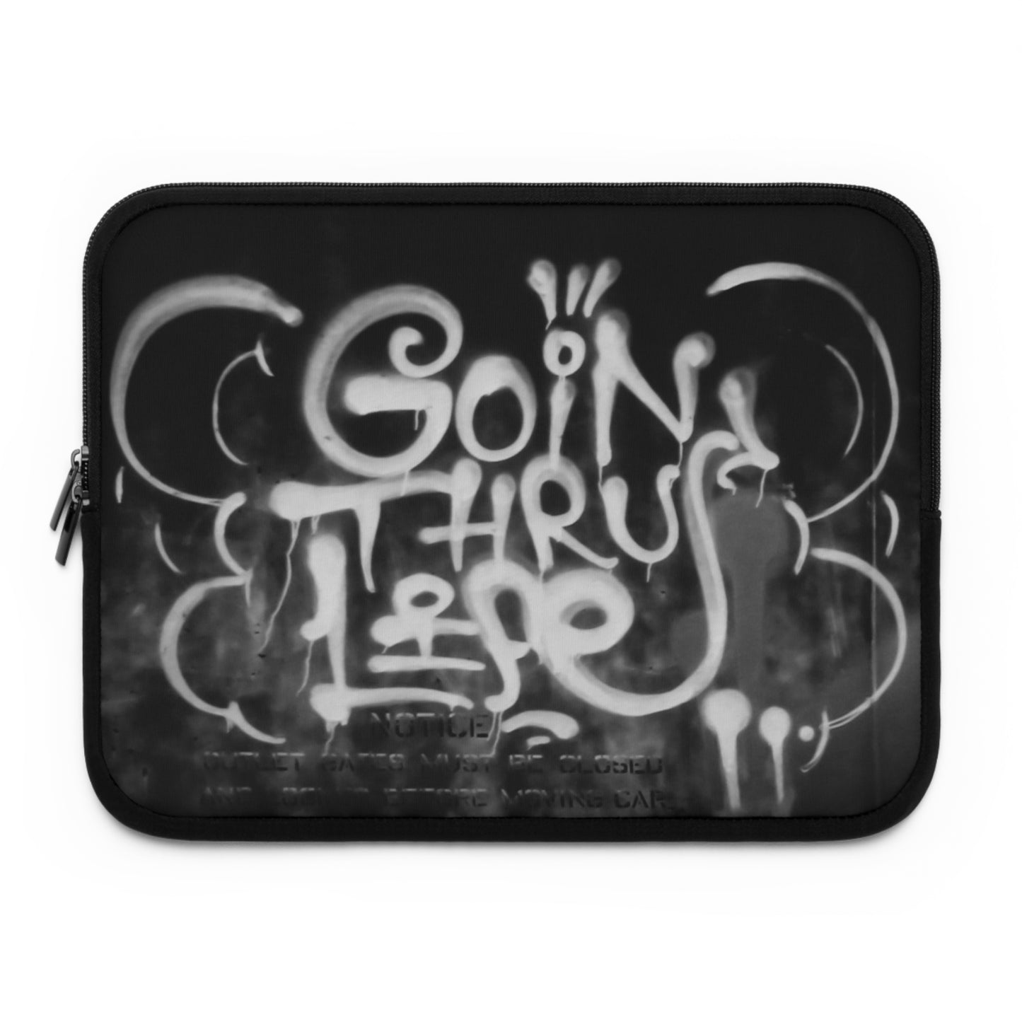 Graffiti 'Goin Thru Life' Laptop Sleeve — Urban Street Art Protective Case