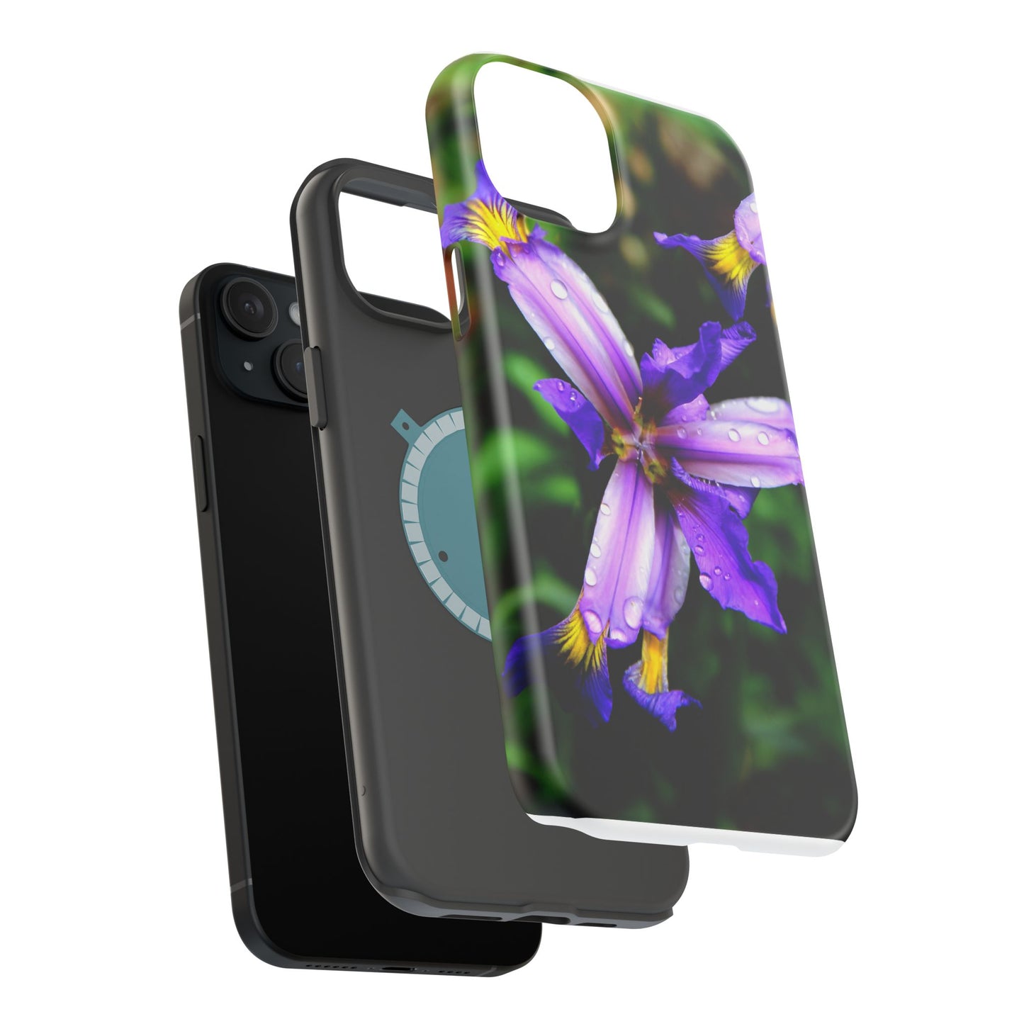 Floral Purple Iris Magnetic Impact Phone Case