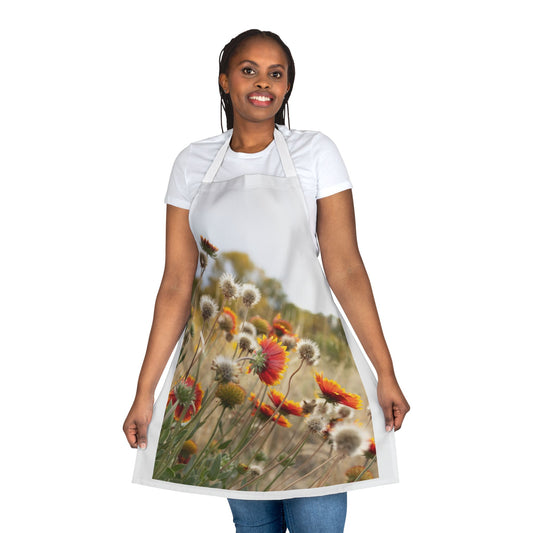 Vibrant Floral Apron, Colorful Kitchen Wear, BBQ Gift, Gardening Accessory, Mother's Day Present, Unique Cooking Gift