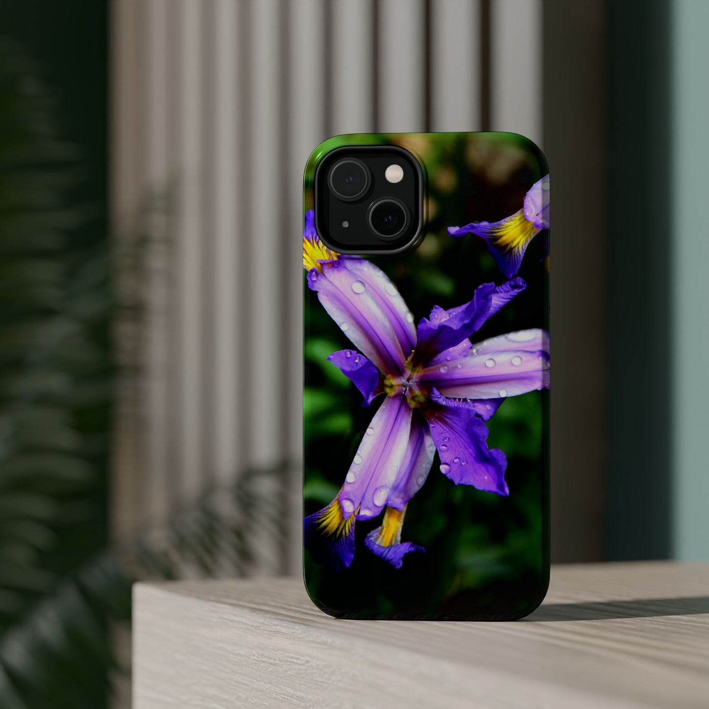 Floral Purple Iris Magnetic Impact Phone Case