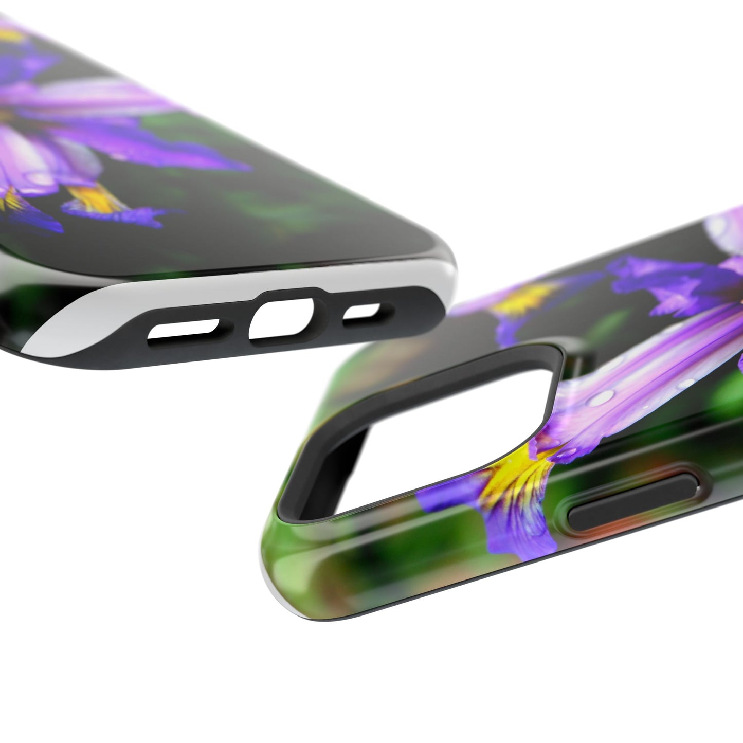 Floral Purple Iris Magnetic Impact Phone Case