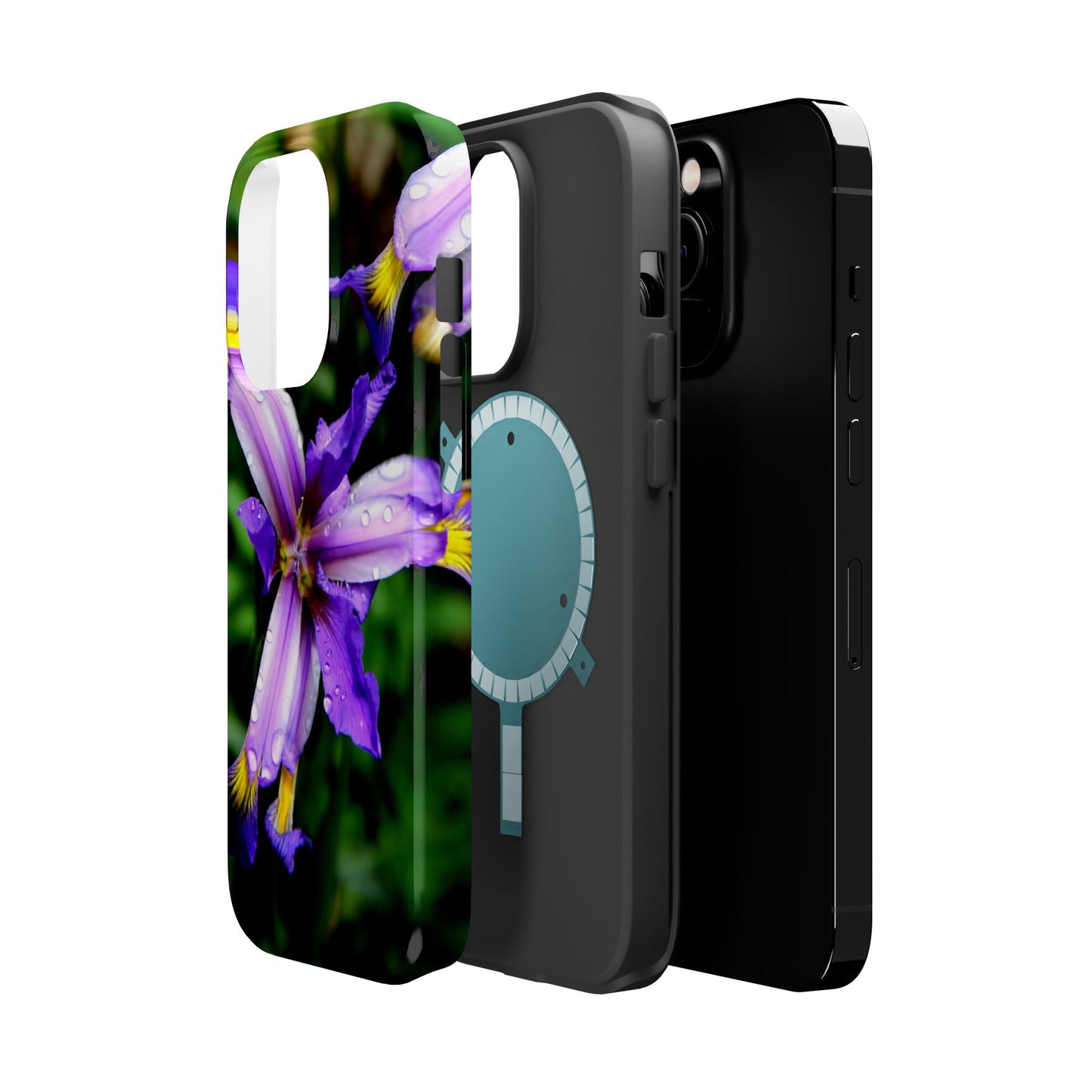 Floral Purple Iris Magnetic Impact Phone Case