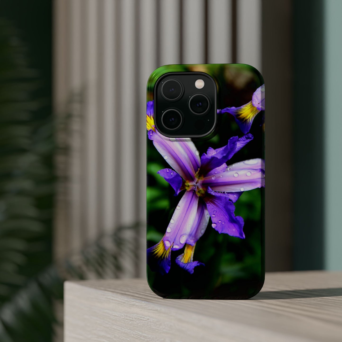 Floral Purple Iris Magnetic Impact Phone Case