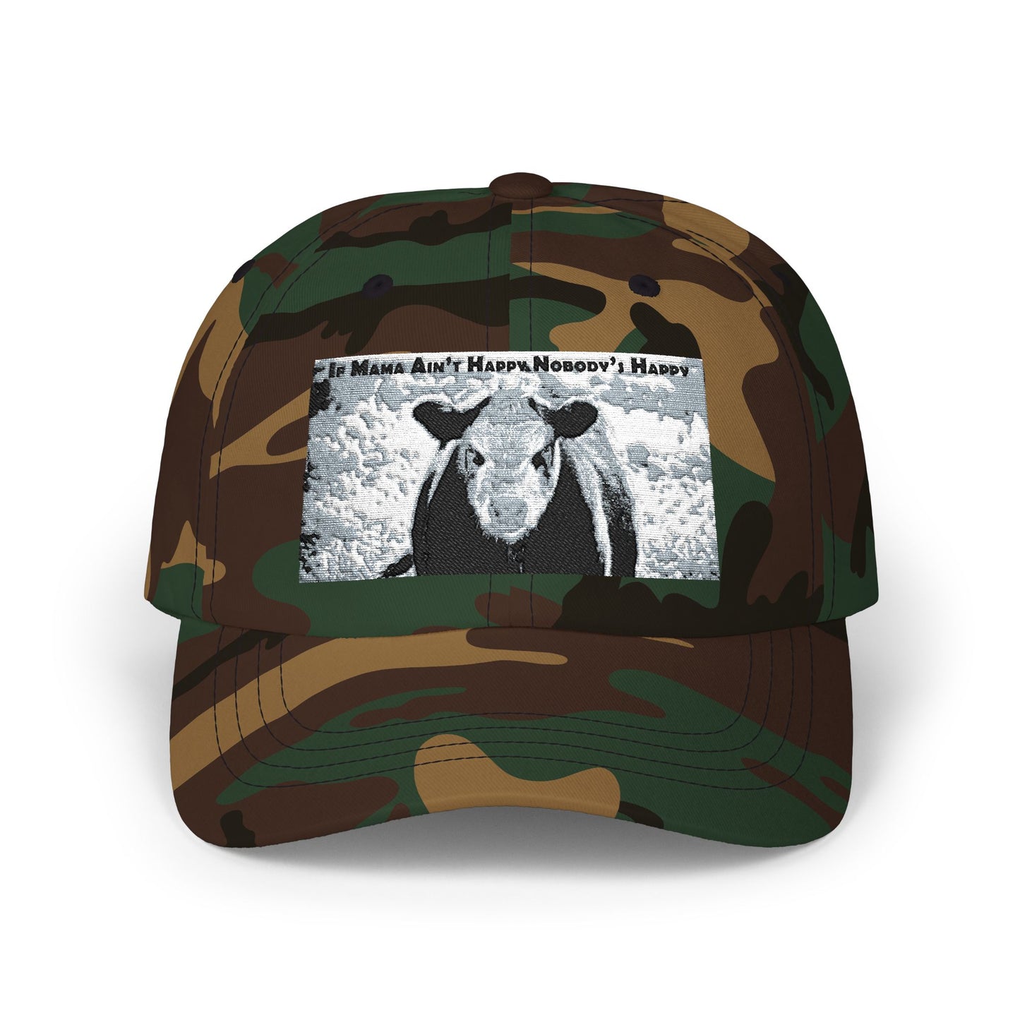 Cow Mom Classic Dad Cap, Funny Gift for Animal Lovers, Adjustable White Hat, Farm Life Accessory, Mother's Day Gift Idea