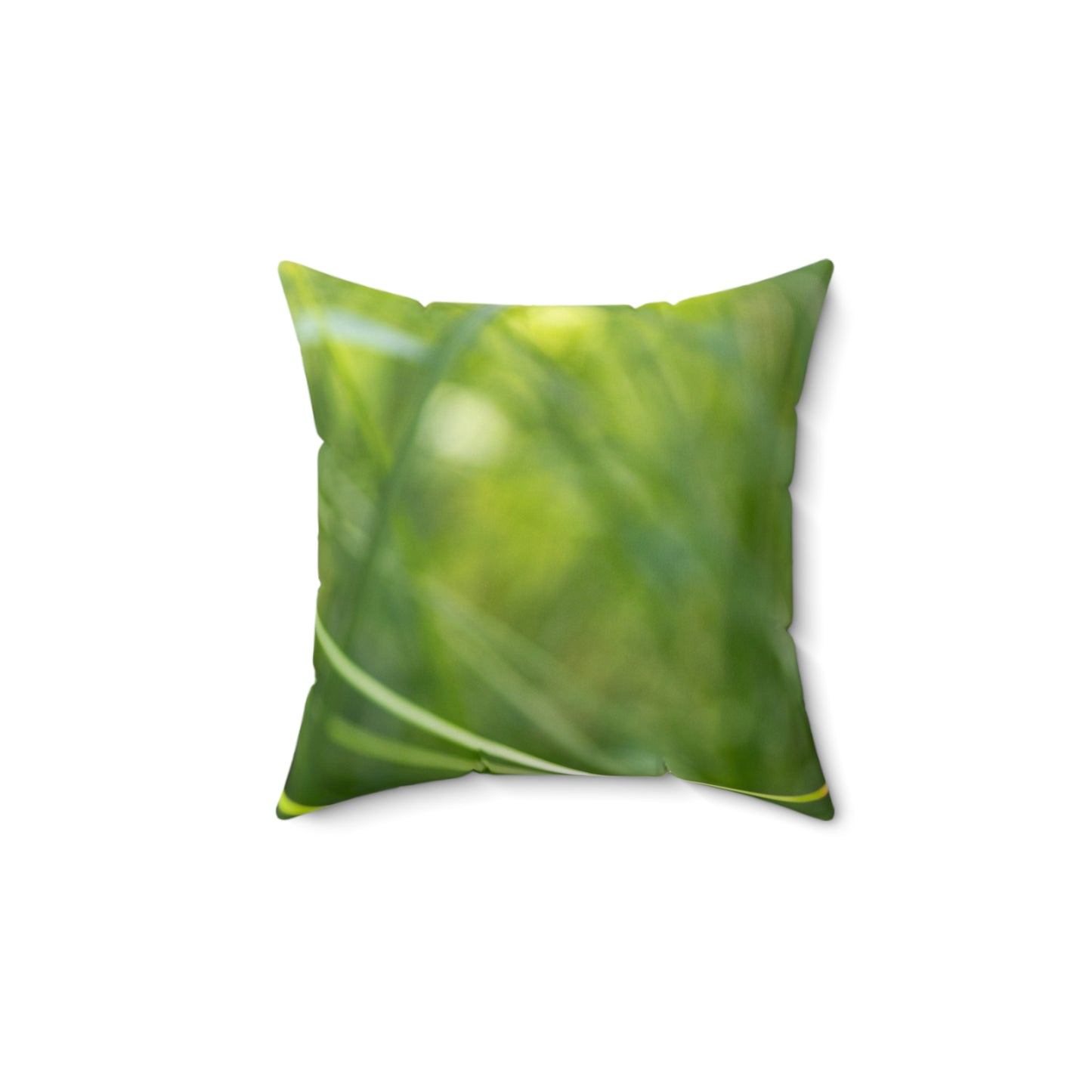 Dragonfly Nature Pillow - Green Meadow Botanical Throw Pillow