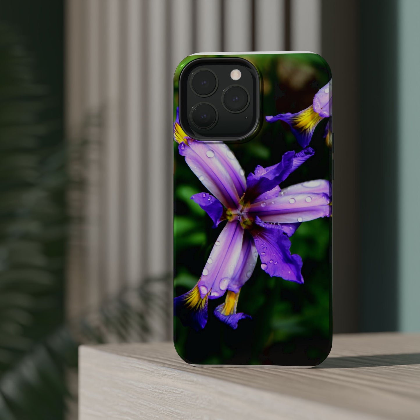 Floral Purple Iris Magnetic Impact Phone Case