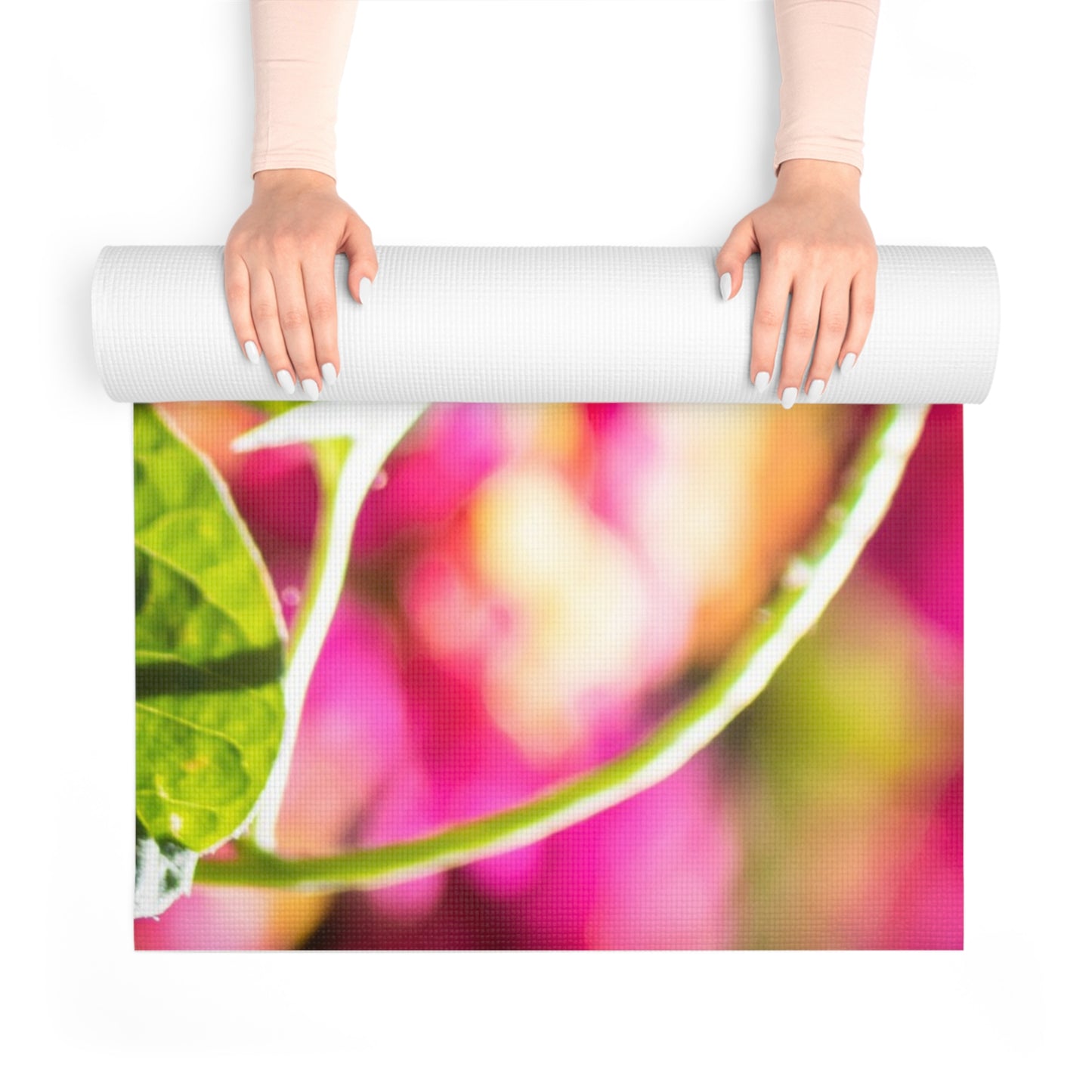 Butterfly Garden Foam Yoga Mat — Vibrant Floral Nature Print