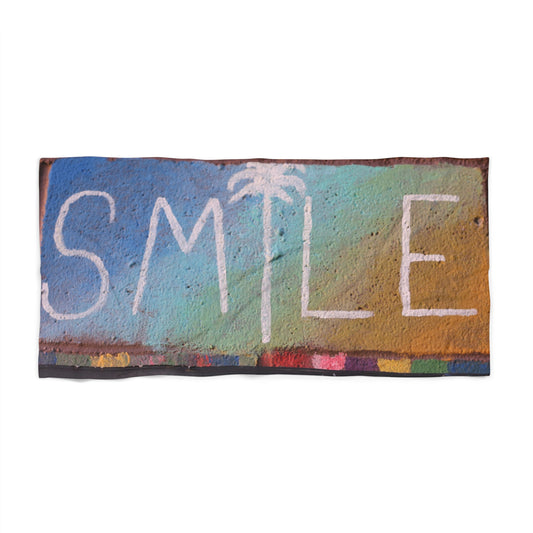 SMILE Palm Tree Beach Towel – Colorful Tropical Vibe