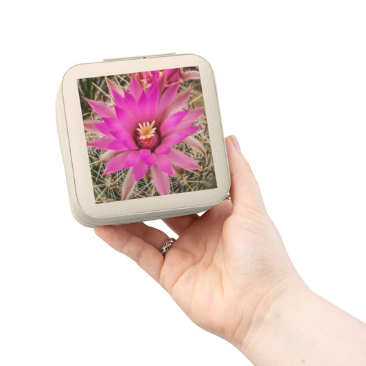 Floral Compact Jewelry Travel Case — Portable Ring & Earring Organizer