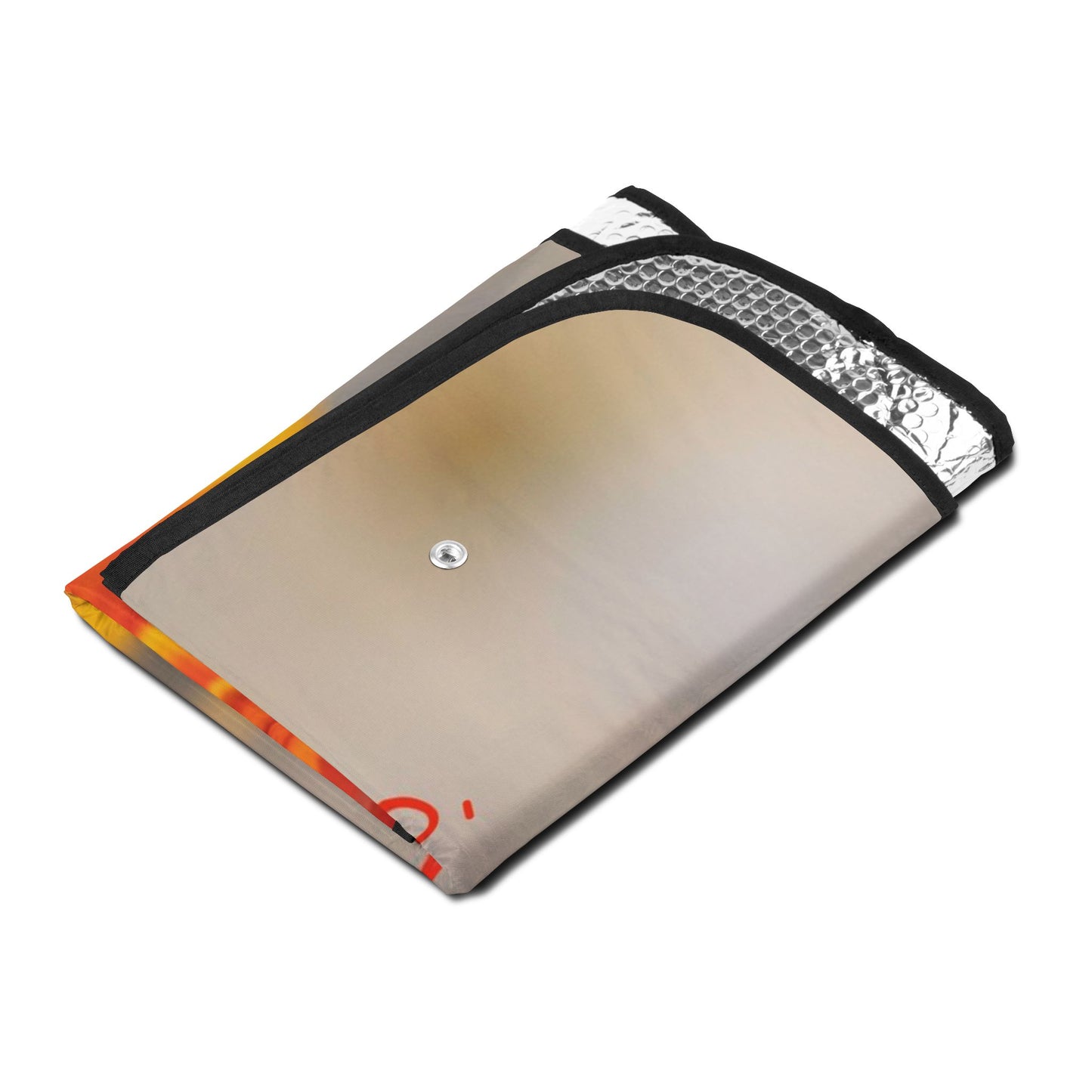 Bee on Flower Car Sun Shade — "Don't Bee Sad, Jesus Loves You"