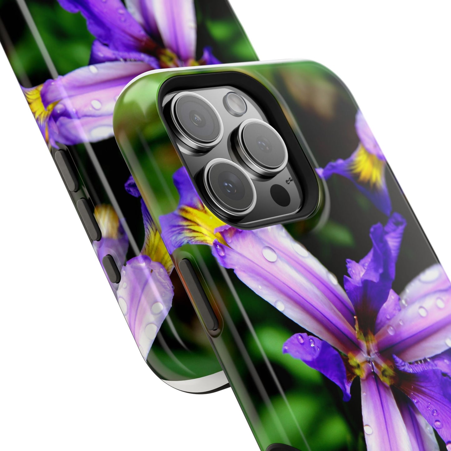 Floral Purple Iris Magnetic Impact Phone Case