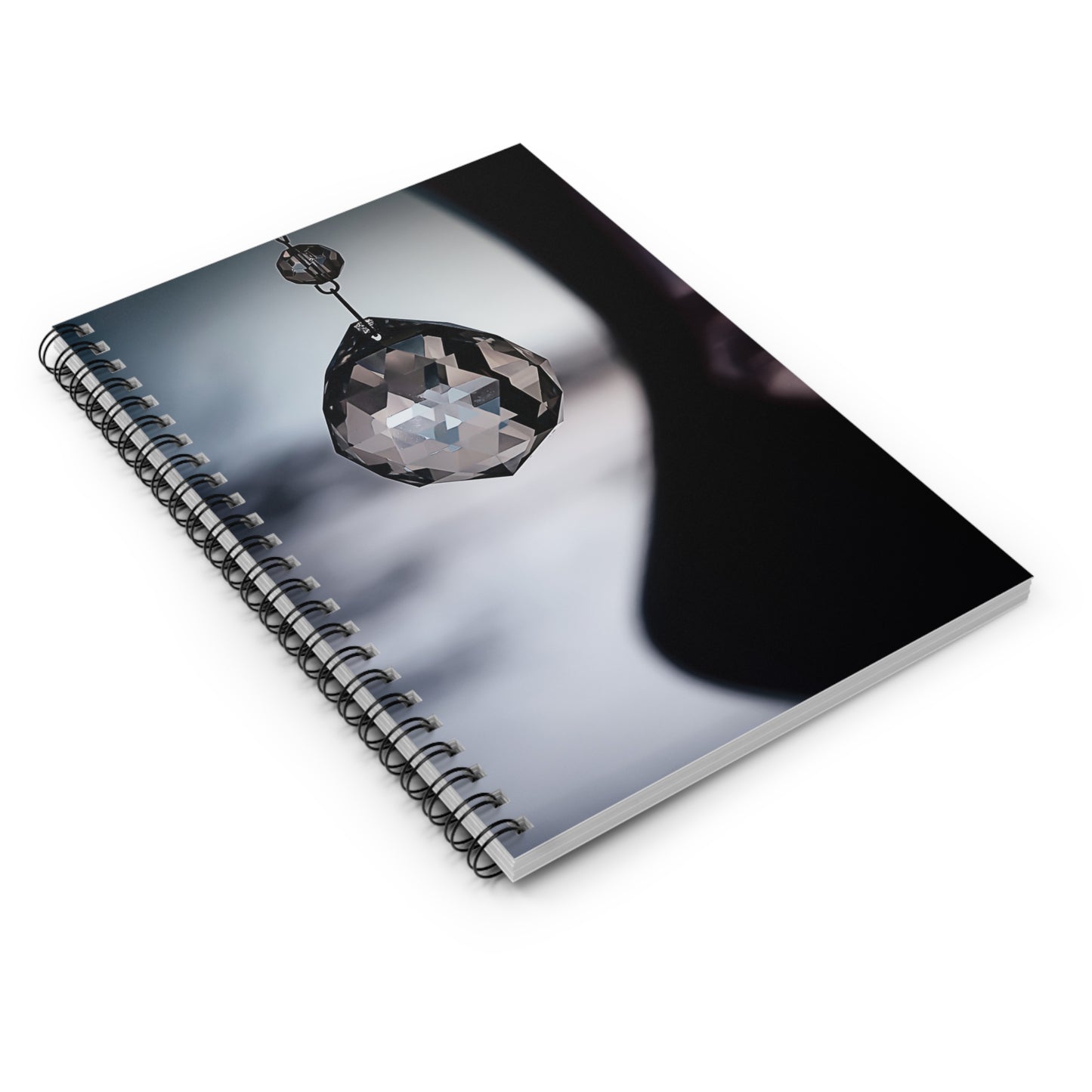 Crystal Prism Spiral Notebook — Moody Minimalist Ruled Journal