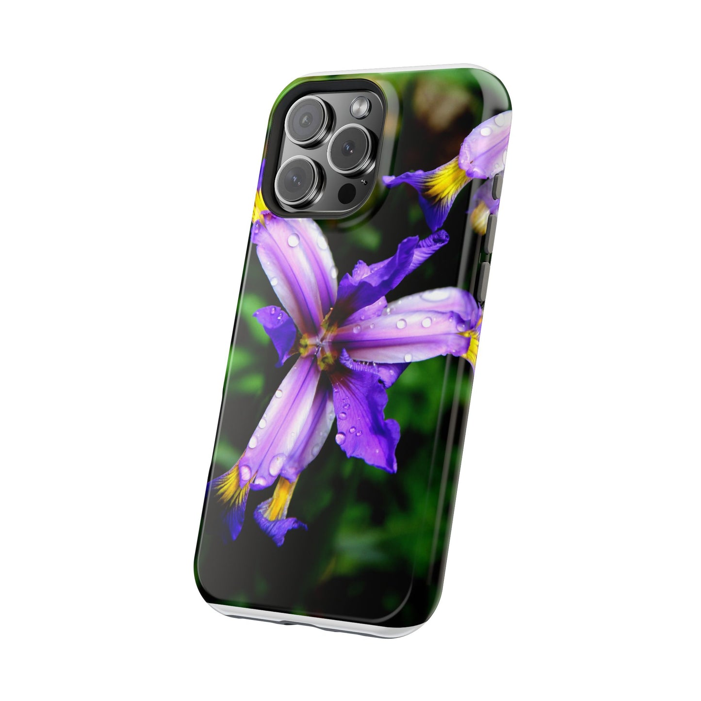 Floral Purple Iris Magnetic Impact Phone Case