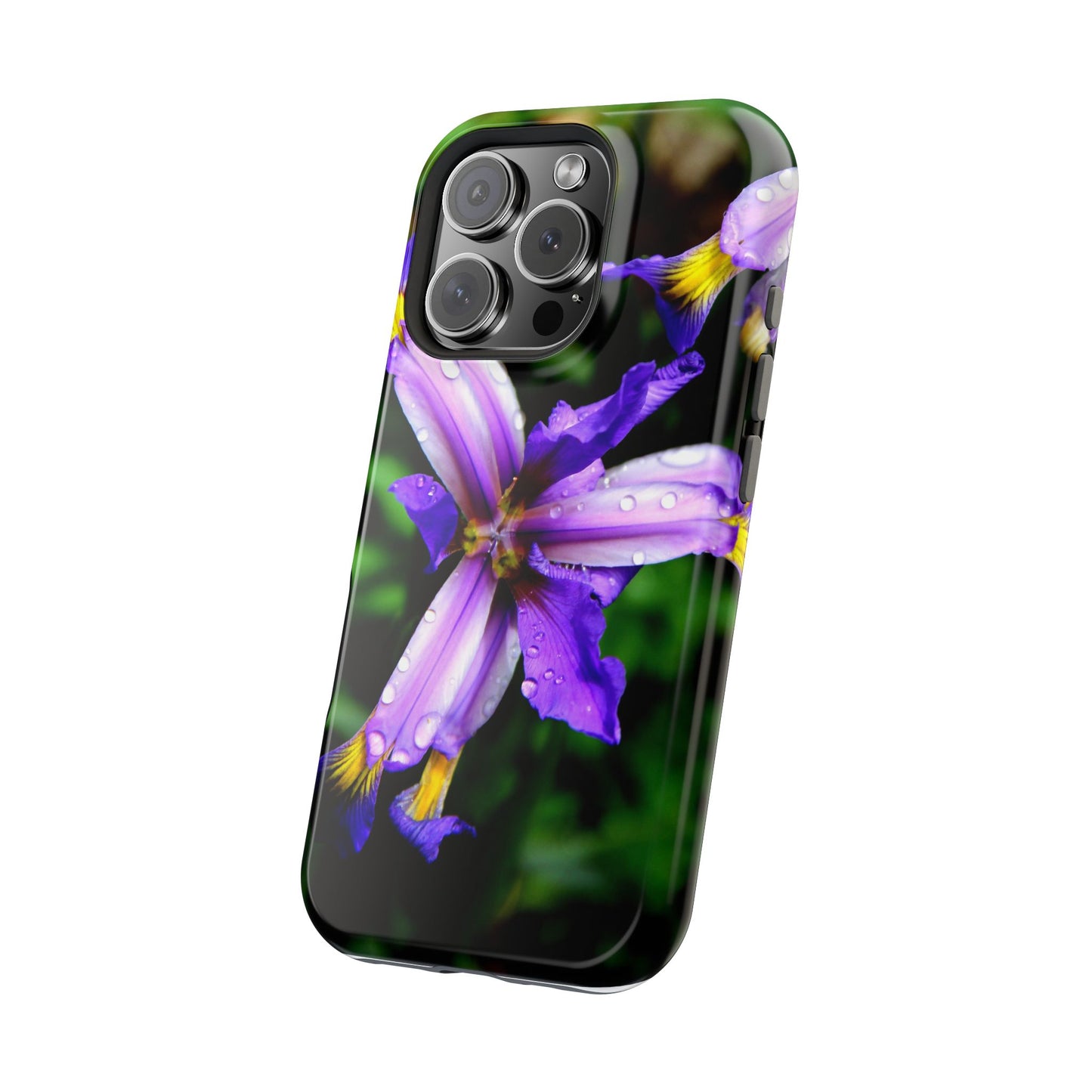 Floral Purple Iris Magnetic Impact Phone Case