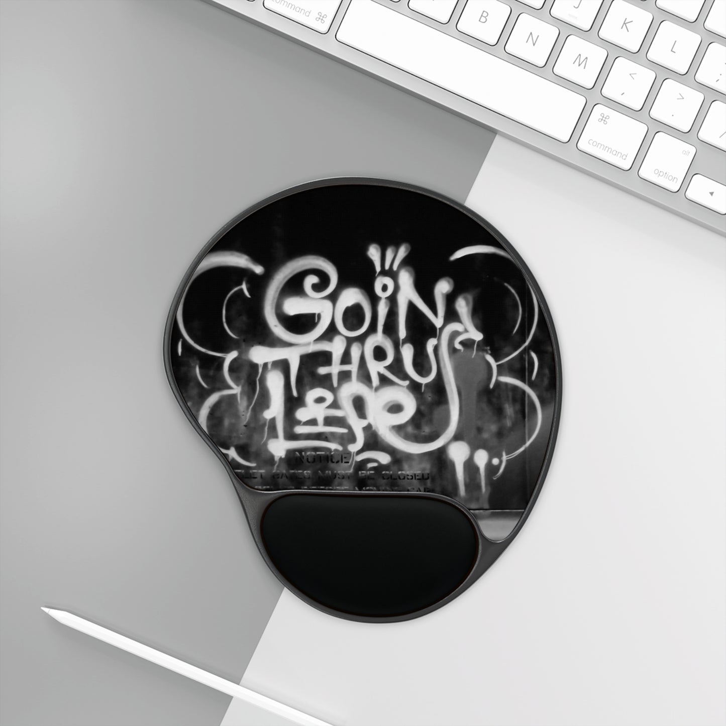 Goin' Thru Life Graffiti Mouse Pad with Wrist Rest