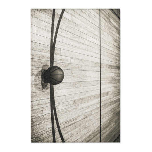 Basketball Court Area Rug — Sepia Gym Floor Decor