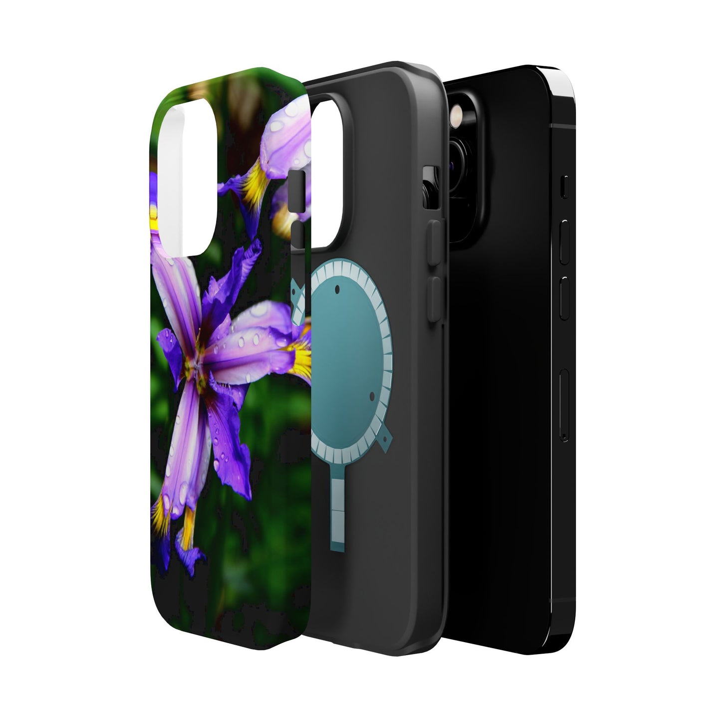 Floral Purple Iris Magnetic Impact Phone Case