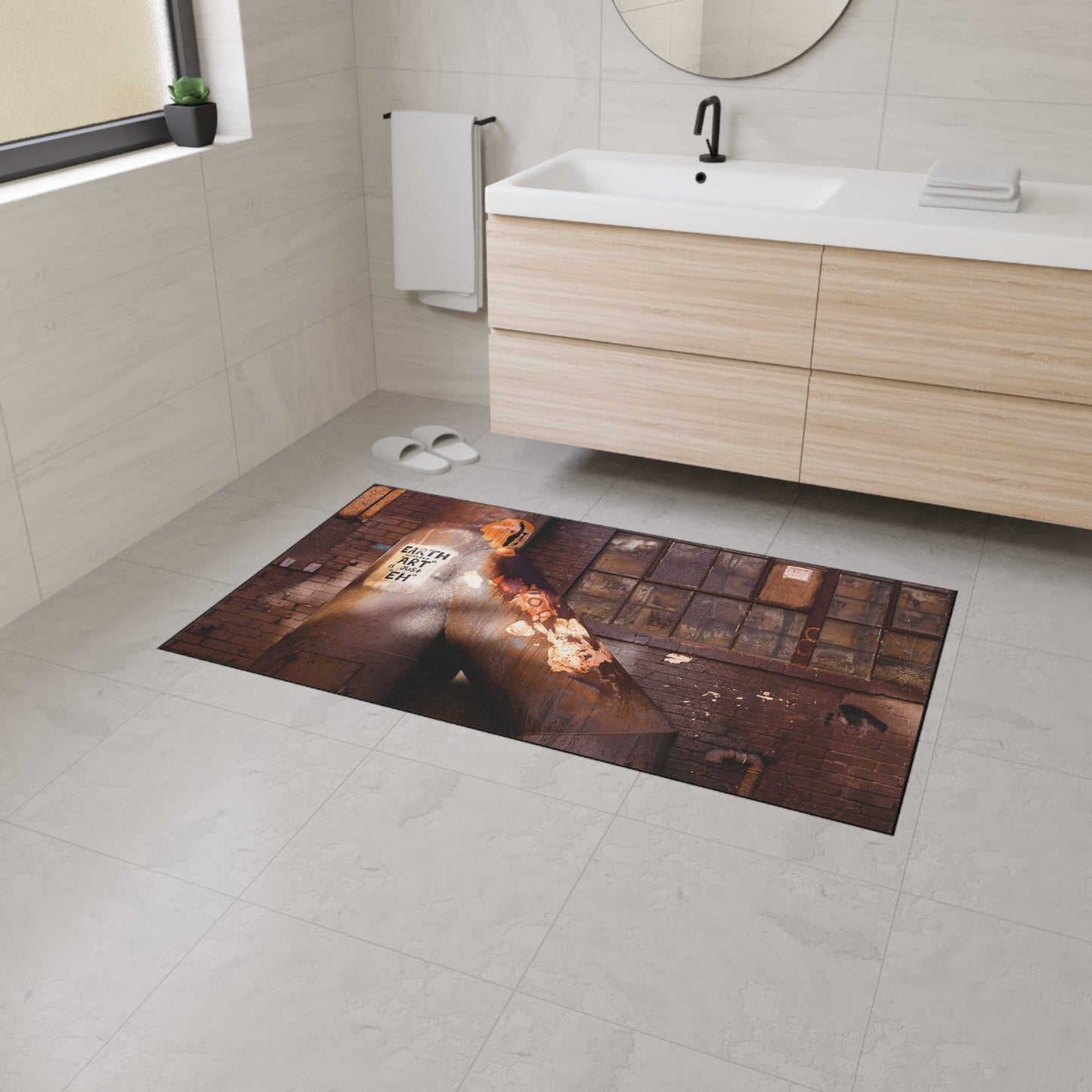 Industrial Rusted Pipe Floor Mat – Urban Decay Photo Entrance Rug