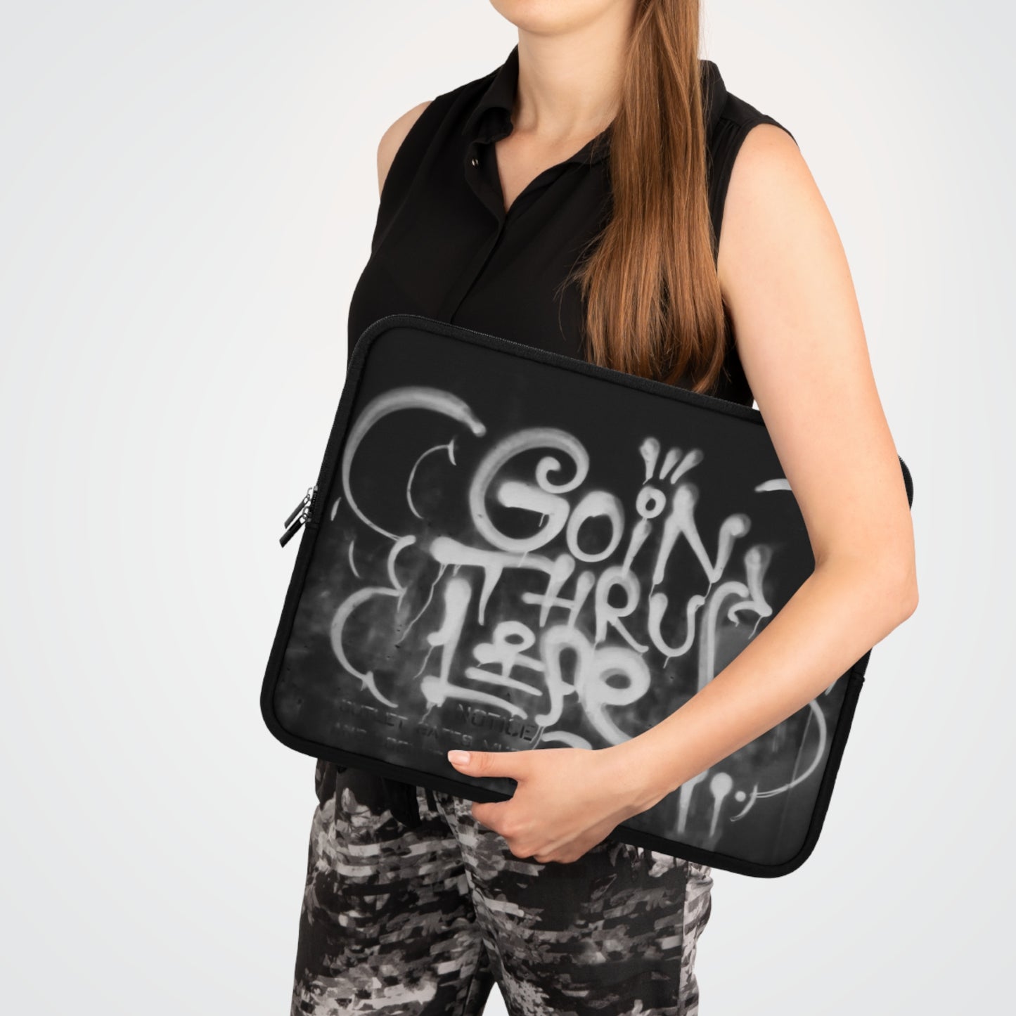 Graffiti 'Goin Thru Life' Laptop Sleeve — Urban Street Art Protective Case