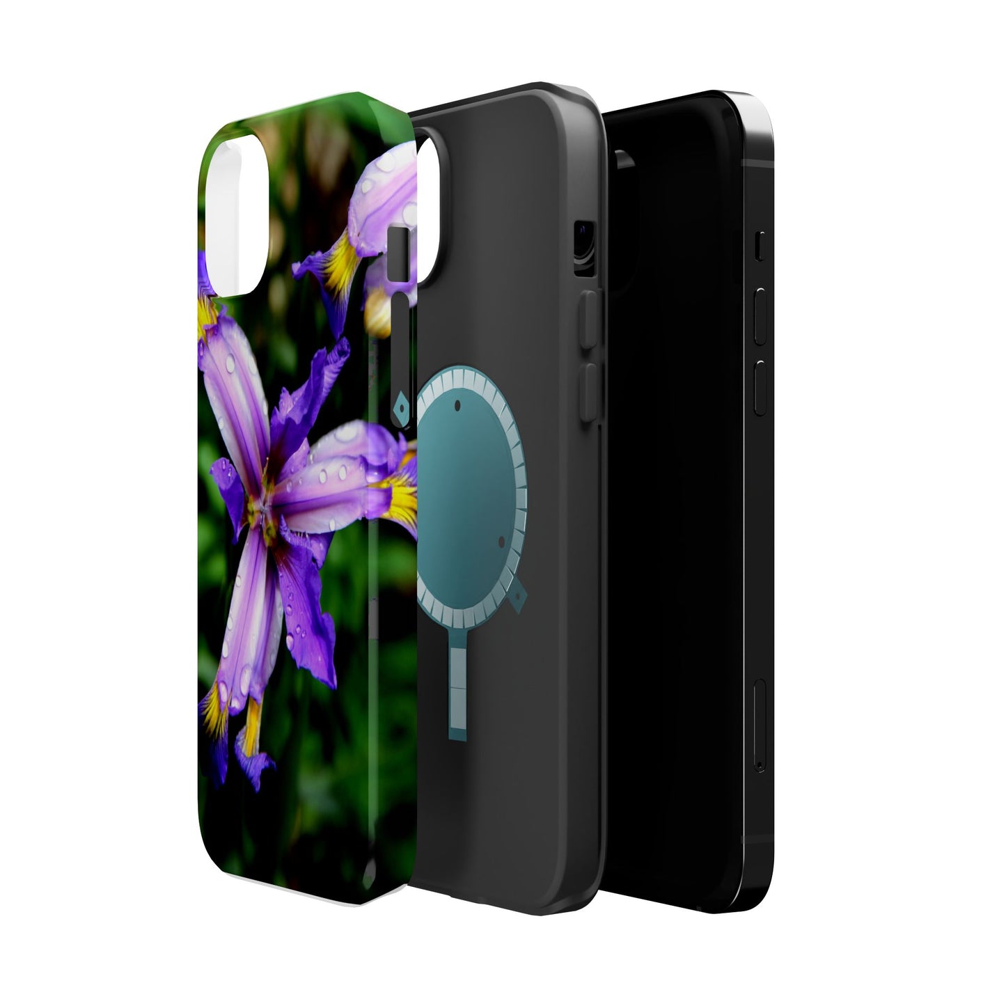 Floral Purple Iris Magnetic Impact Phone Case
