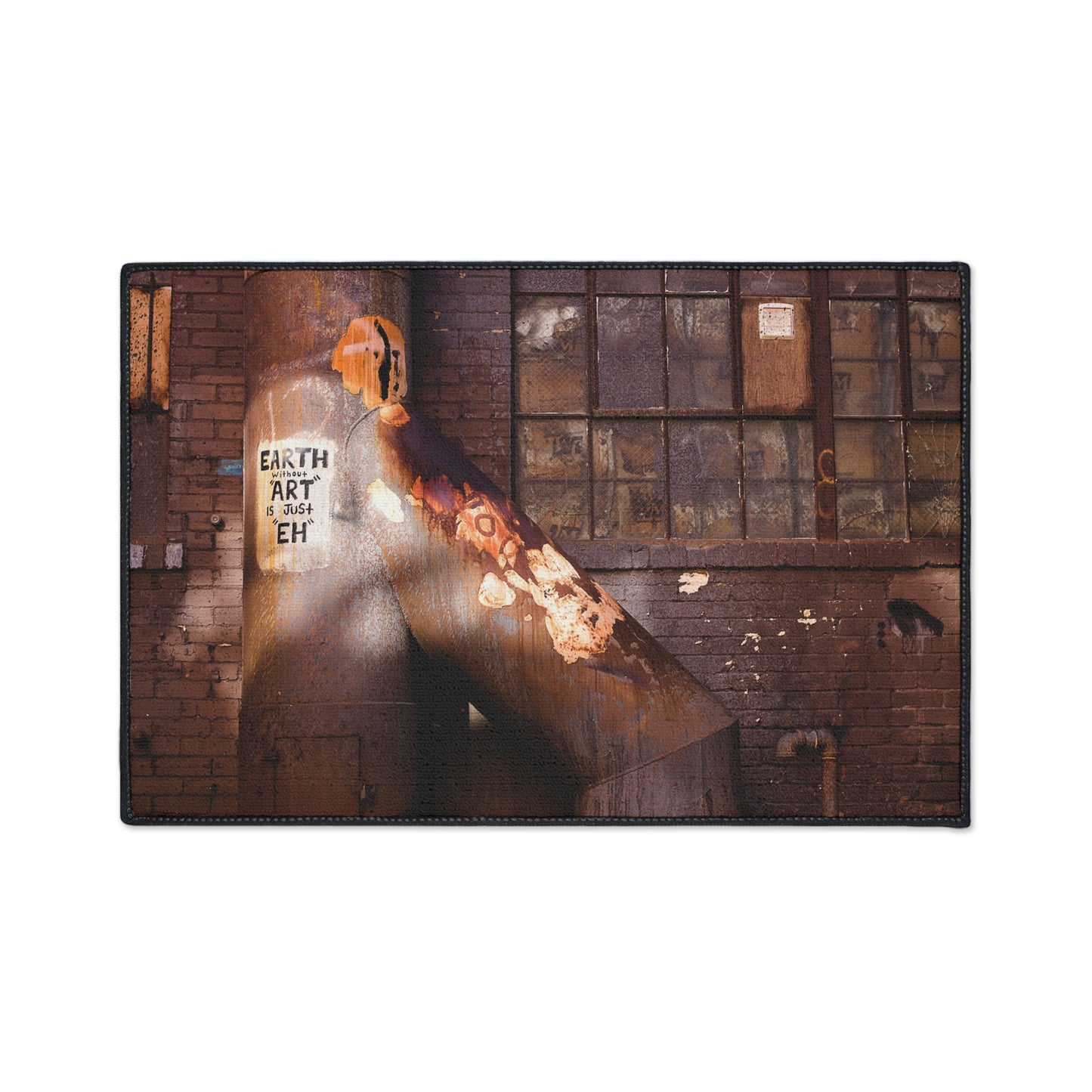 Industrial Rusted Pipe Floor Mat – Urban Decay Photo Entrance Rug