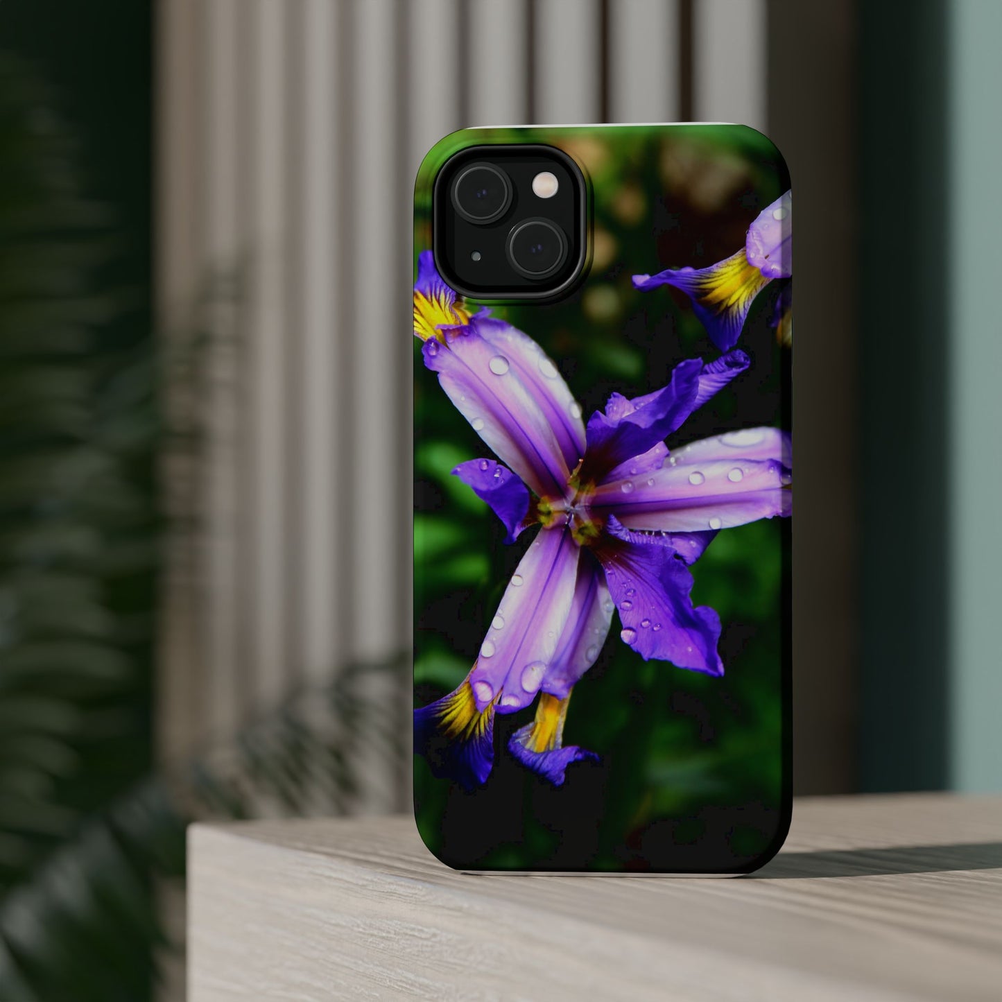Floral Purple Iris Magnetic Impact Phone Case